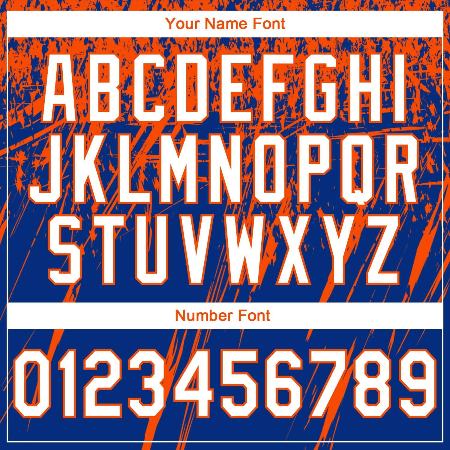 Custom Stitched Royal White-Orange 3D Pattern Design Splash Grunge Art Sports Pullover Sweatshirt Hoodie view 4