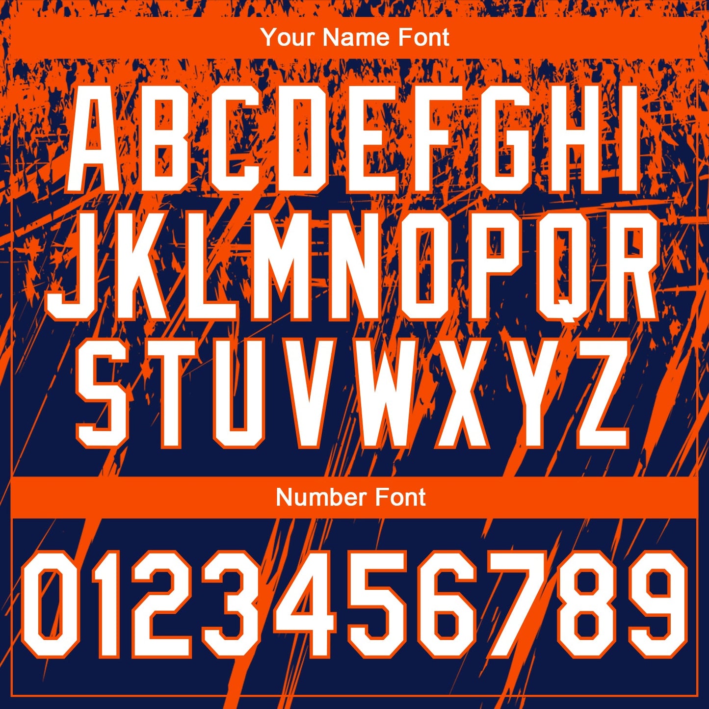 Custom Stitched Navy White-Orange 3D Pattern Design Splash Grunge Art Sports Pullover Sweatshirt Hoodie view 4