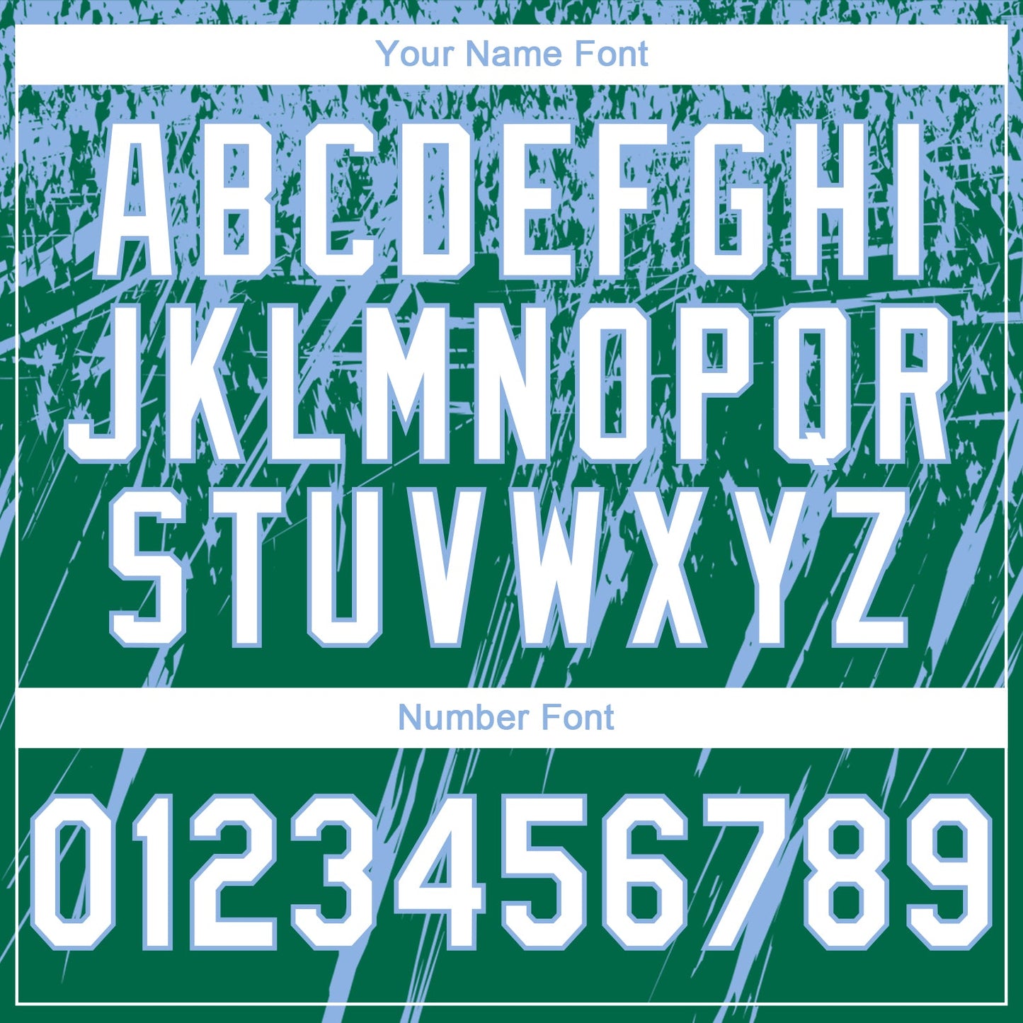 Custom Stitched Kelly Green White-Light Blue 3D Pattern Design Splash Grunge Art Sports Pullover Sweatshirt Hoodie view 4
