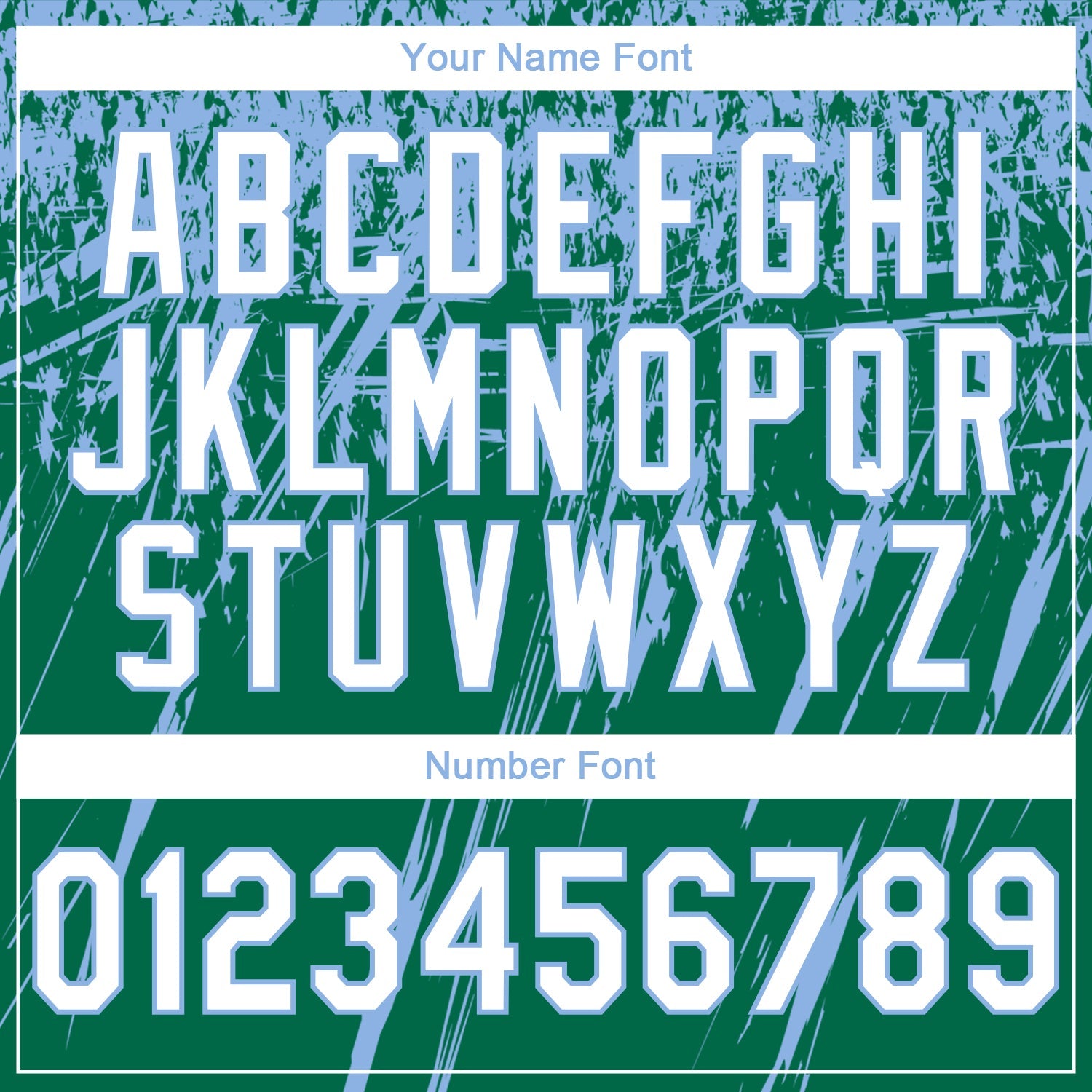 Custom Stitched Kelly Green White-Light Blue 3D Pattern Design Splash Grunge Art Sports Pullover Sweatshirt Hoodie view 4