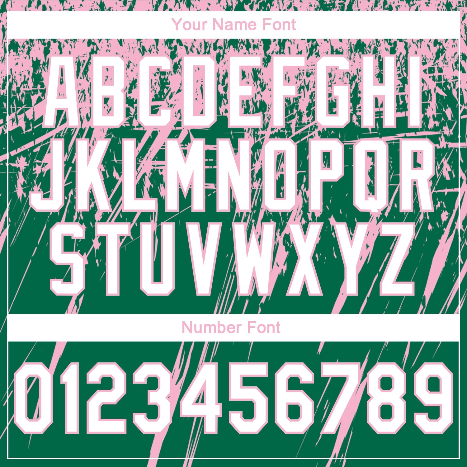 Custom Stitched Kelly Green White-Light Pink 3D Pattern Design Splash Grunge Art Sports Pullover Sweatshirt Hoodie view 4