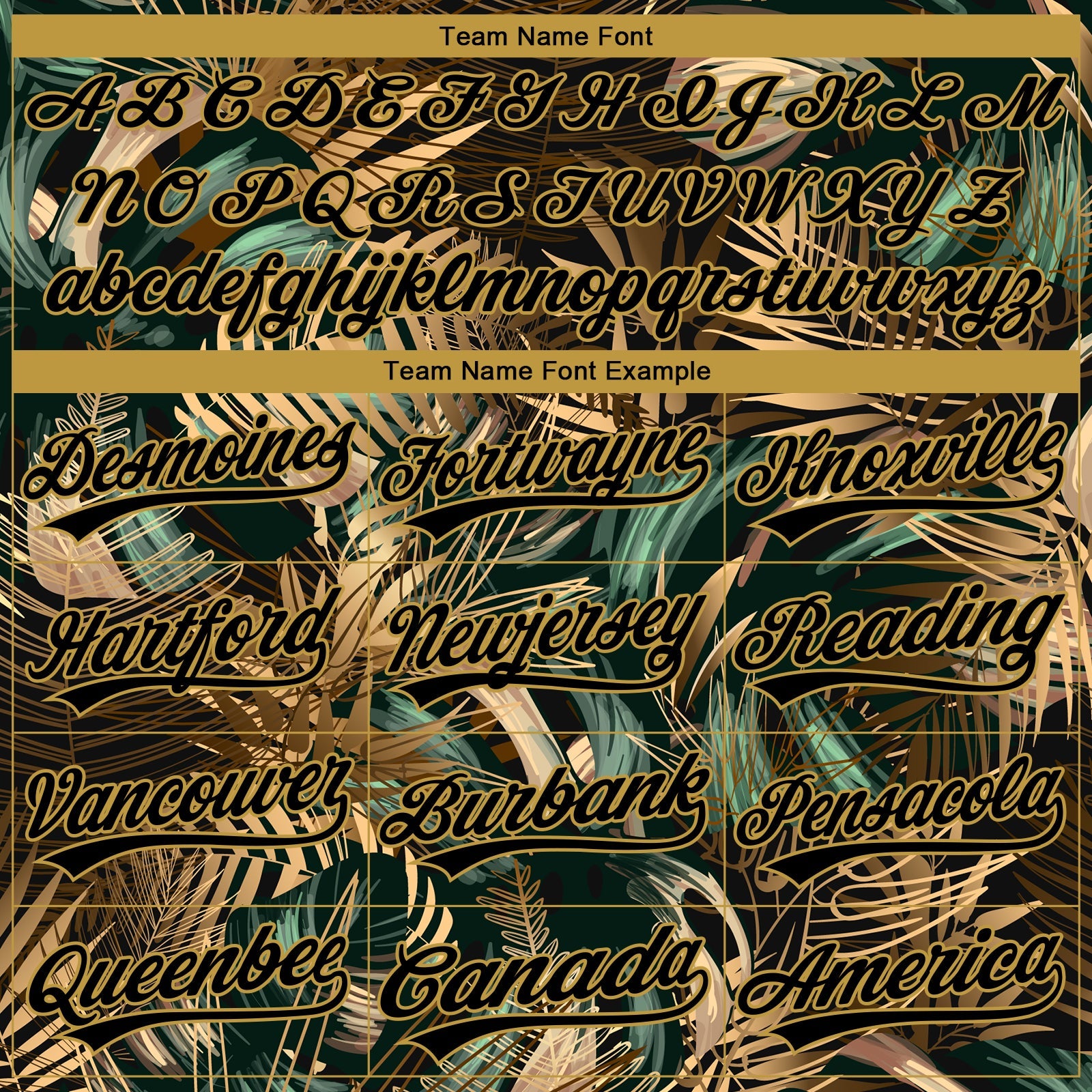 Custom Stitched Black Old Gold 3D Tropical Leaves In The Style Of Jungle And Hawaii Sports Pullover Sweatshirt Hoodie view 3