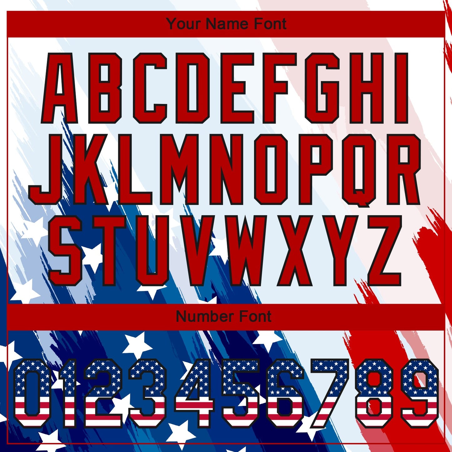 Custom Stitched White USA Flag Royal Black-Red 3D American Flag Sports Pullover Sweatshirt Hoodie view 4