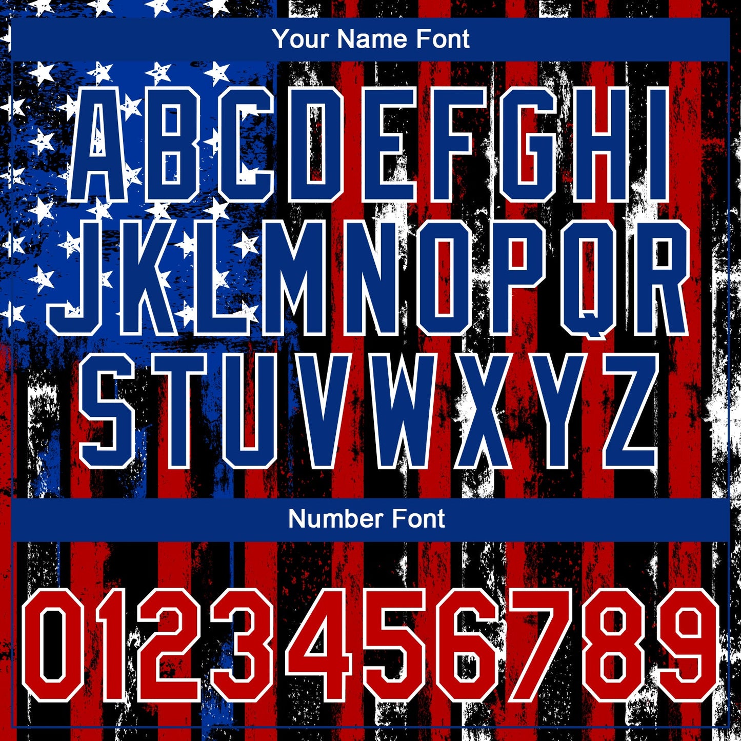 Custom Stitched Black Red Royal-White 3D Distressed American Flag Sports Pullover Sweatshirt Hoodie view 4