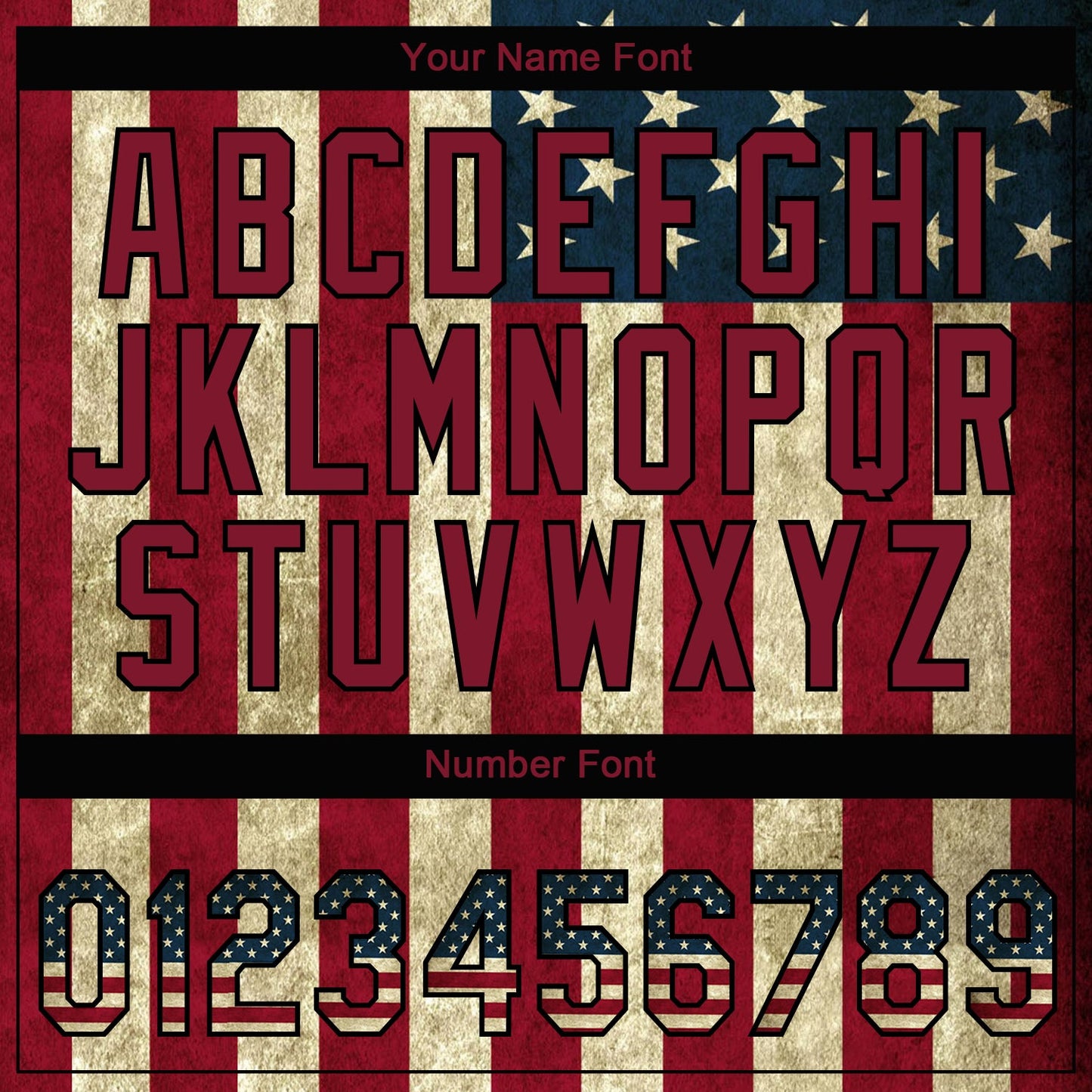 Custom Stitched Crimson Vintage USA Flag Cream-Black 3D American Flag Sports Pullover Sweatshirt Hoodie view 4