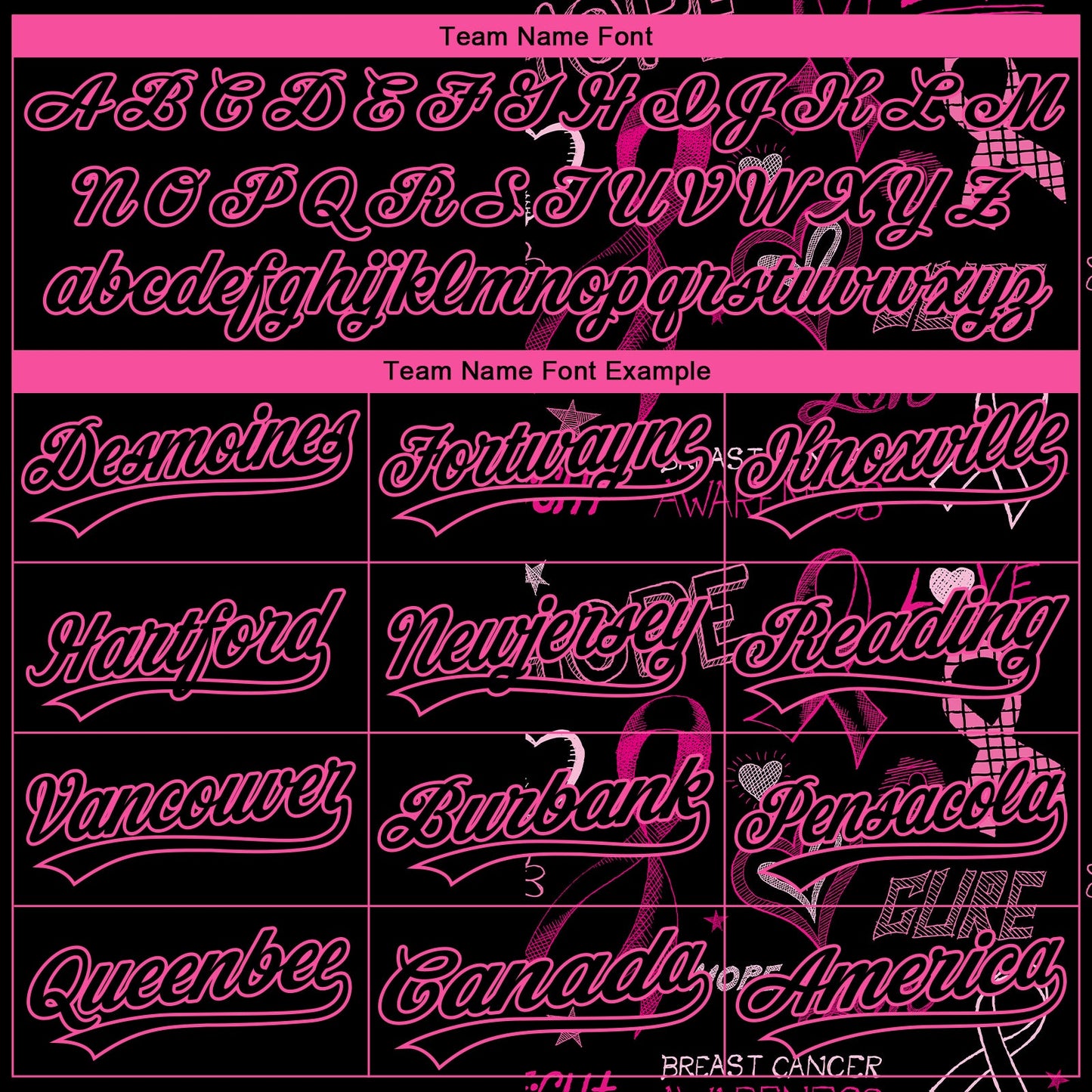 Custom Stitched Black Pink 3D Pattern Design Pink Ribbon Breast Cancer Awareness Month Women Health Care Support Sports Pullover Sweatshirt Hoodie view 3