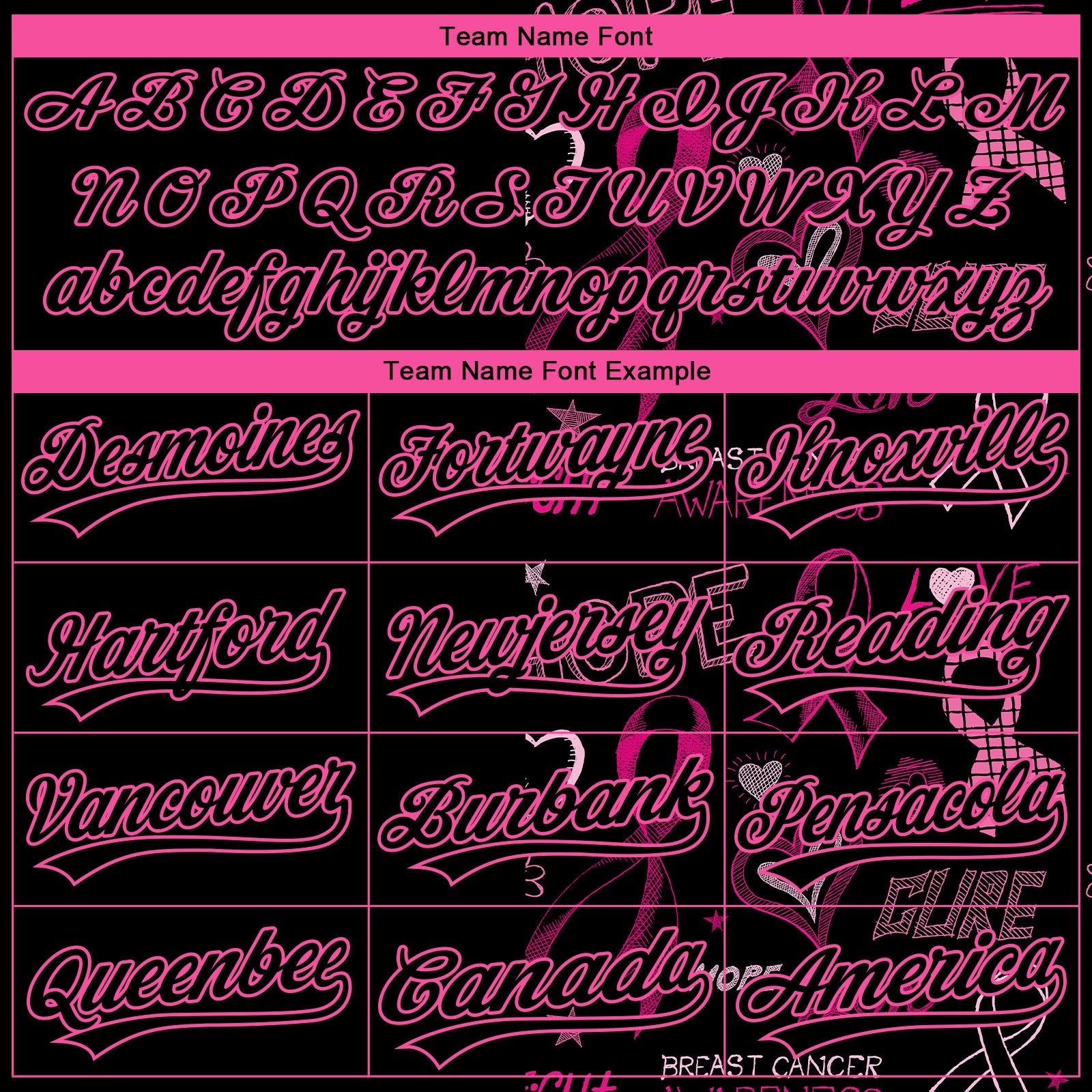 Custom Stitched Black Pink 3D Pattern Design Pink Ribbon Breast Cancer Awareness Month Women Health Care Support Sports Pullover Sweatshirt Hoodie view 3