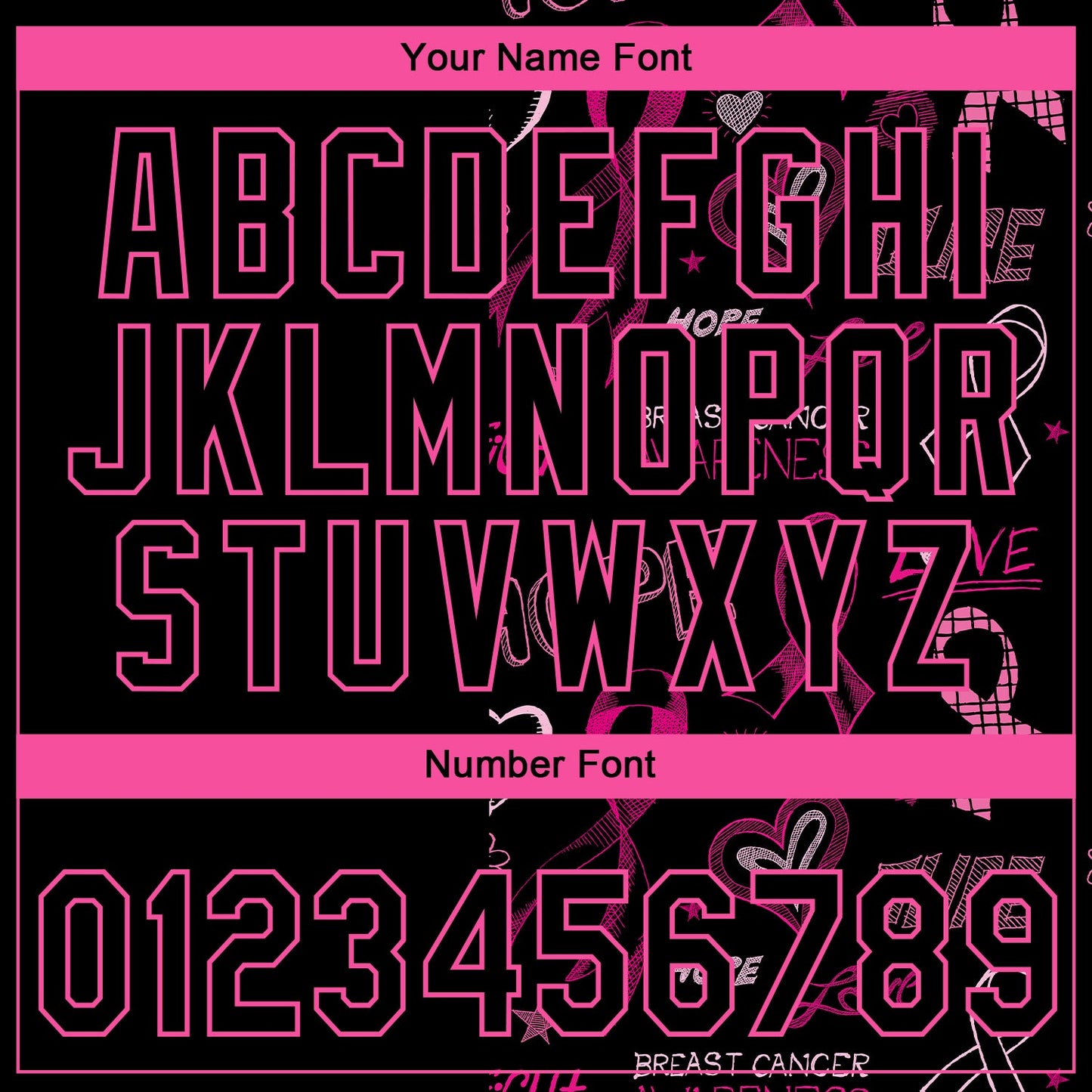 Custom Stitched Black Pink 3D Pattern Design Pink Ribbon Breast Cancer Awareness Month Women Health Care Support Sports Pullover Sweatshirt Hoodie view 4