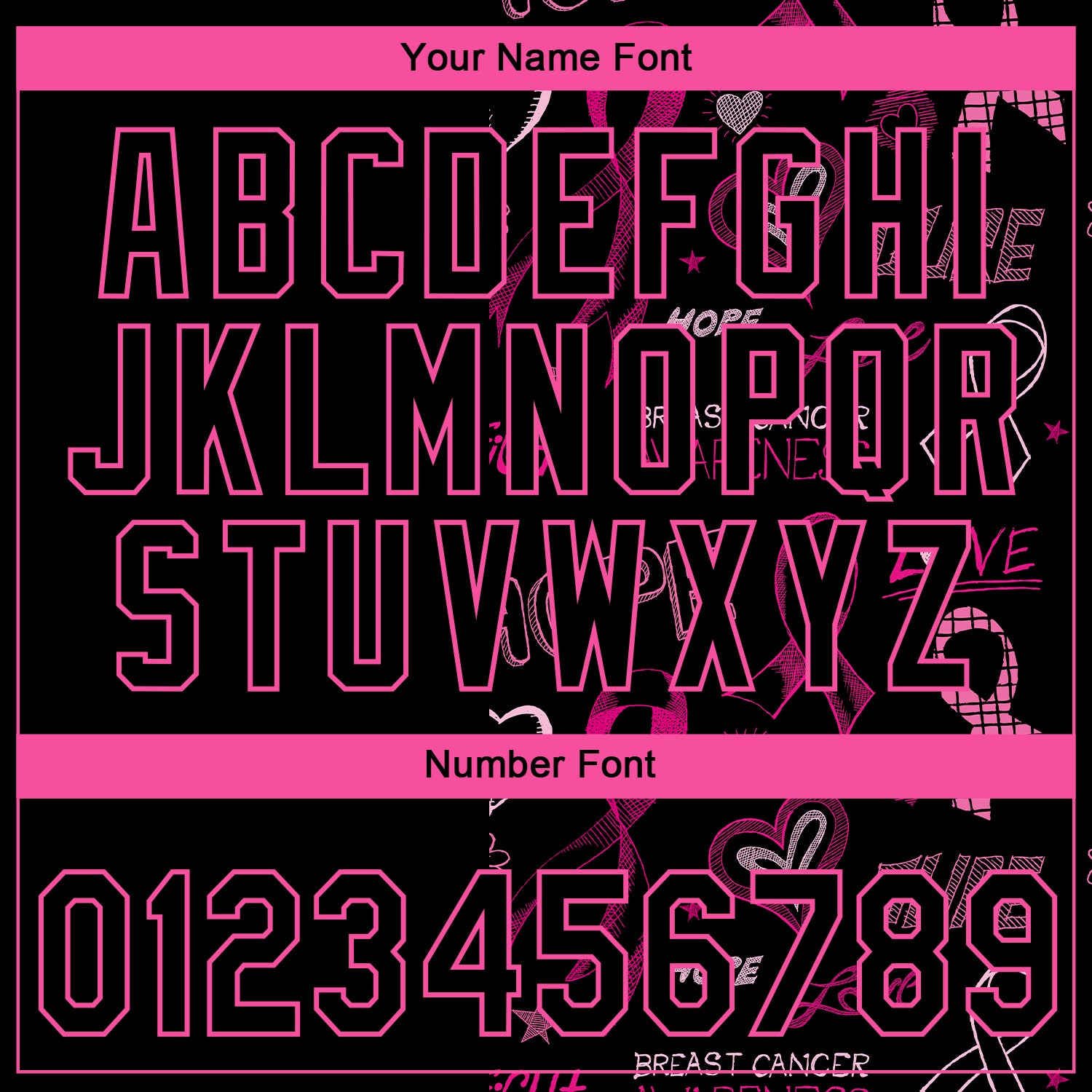 Custom Stitched Black Pink 3D Pattern Design Pink Ribbon Breast Cancer Awareness Month Women Health Care Support Sports Pullover Sweatshirt Hoodie view 4