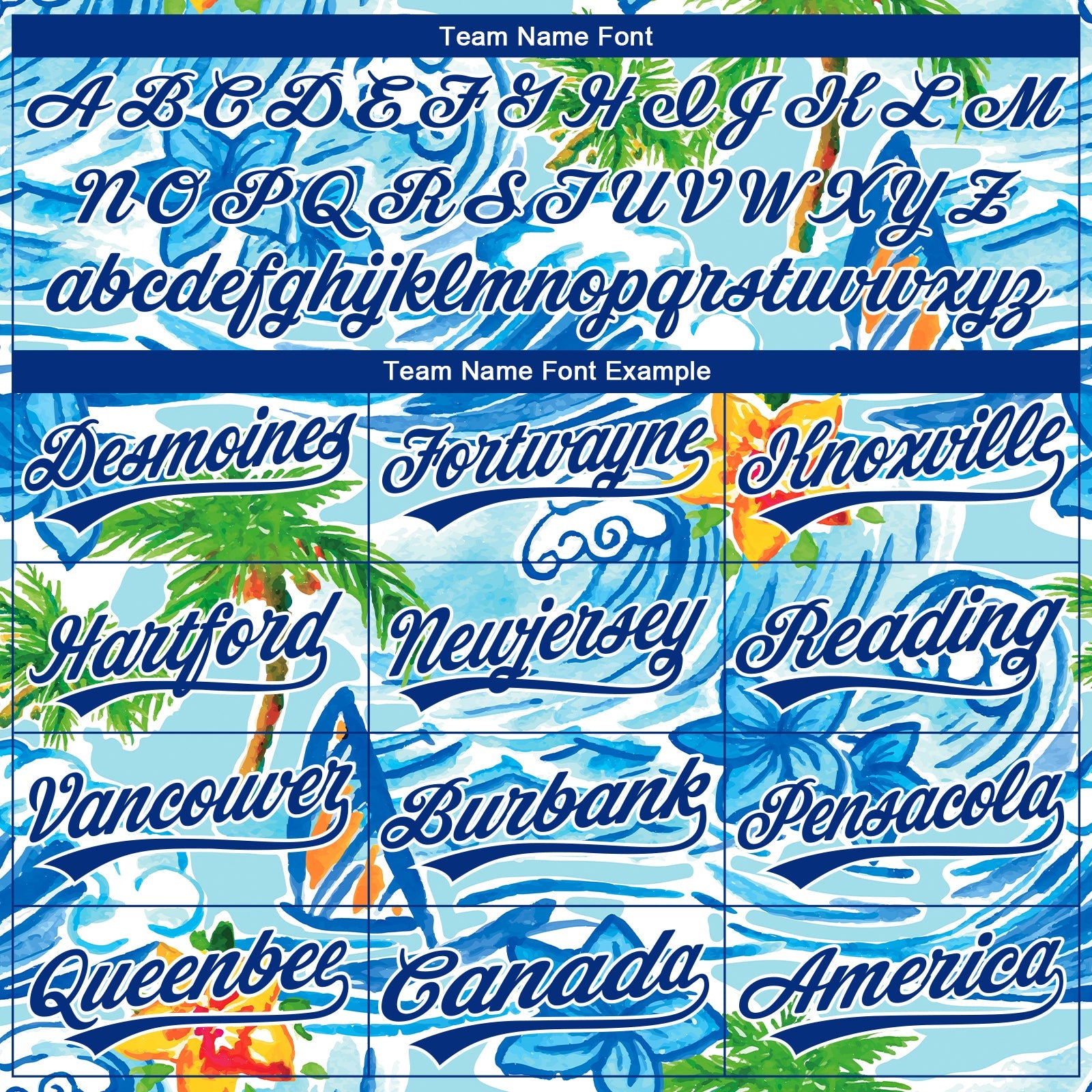 Custom Stitched Blue Royal-White 3D Beach Hawaii Palm Trees And Flowers Sports Pullover Sweatshirt Hoodie view 3