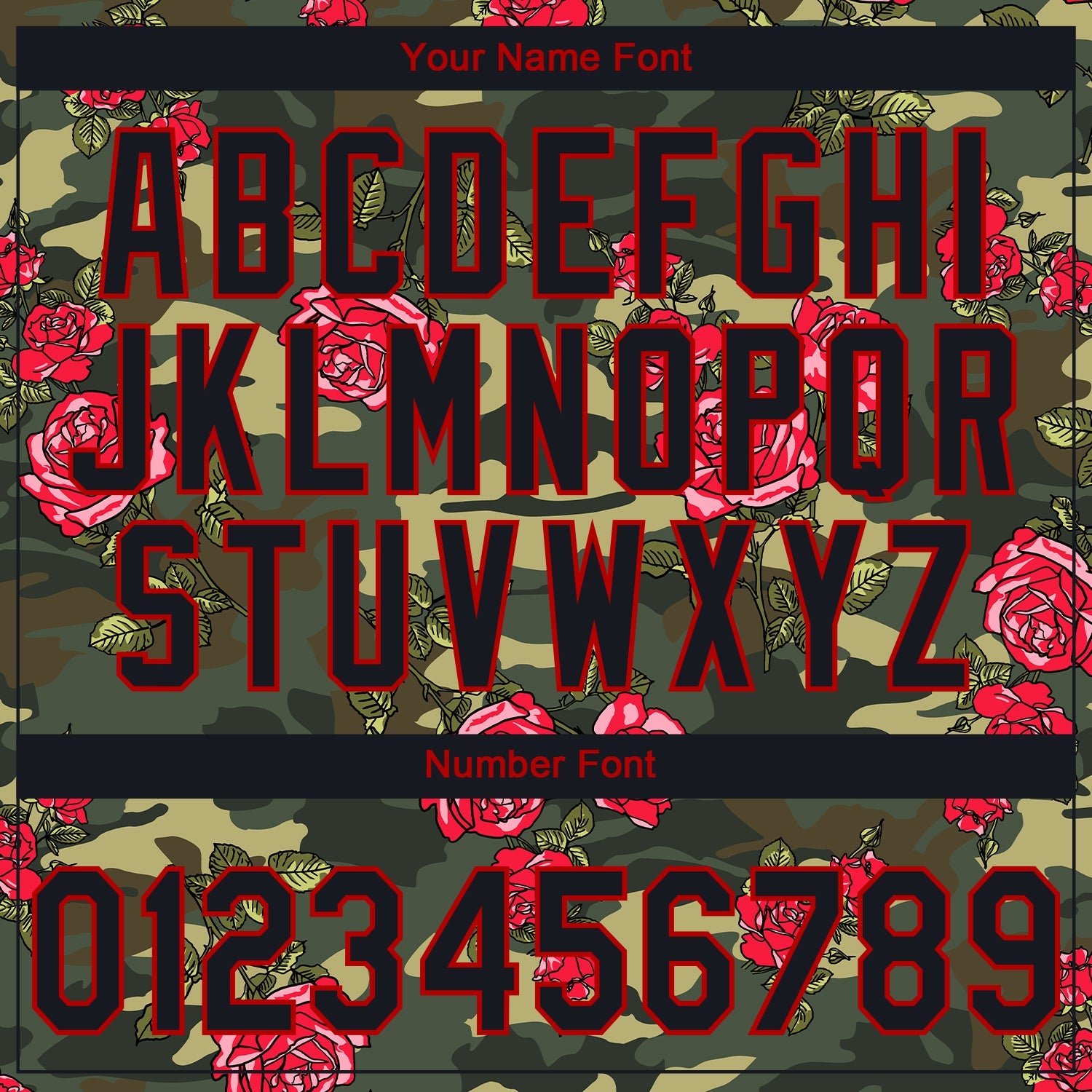 Custom Stitched Camo Black-Red 3D Rose Sports Pullover Sweatshirt Salute To Service Hoodie view 4