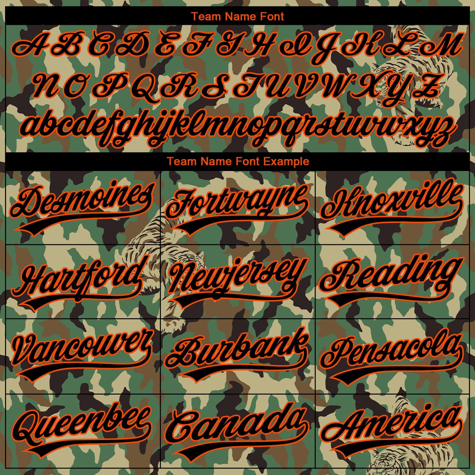 Custom Stitched Camo Black-Orange 3D Animal Tiger Sports Pullover Sweatshirt Salute To Service Hoodie view 3