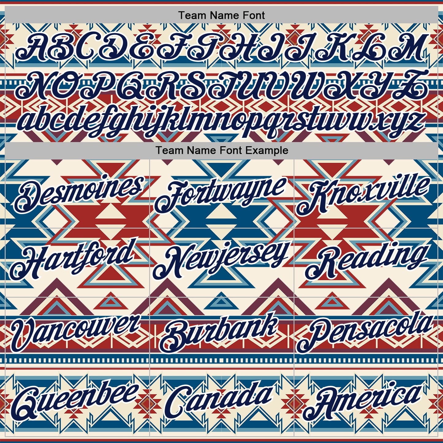 Custom Stitched Cream Navy Red Blue-White 3D Mexico Aztec Pattern Sports Pullover Sweatshirt Hoodie view 3