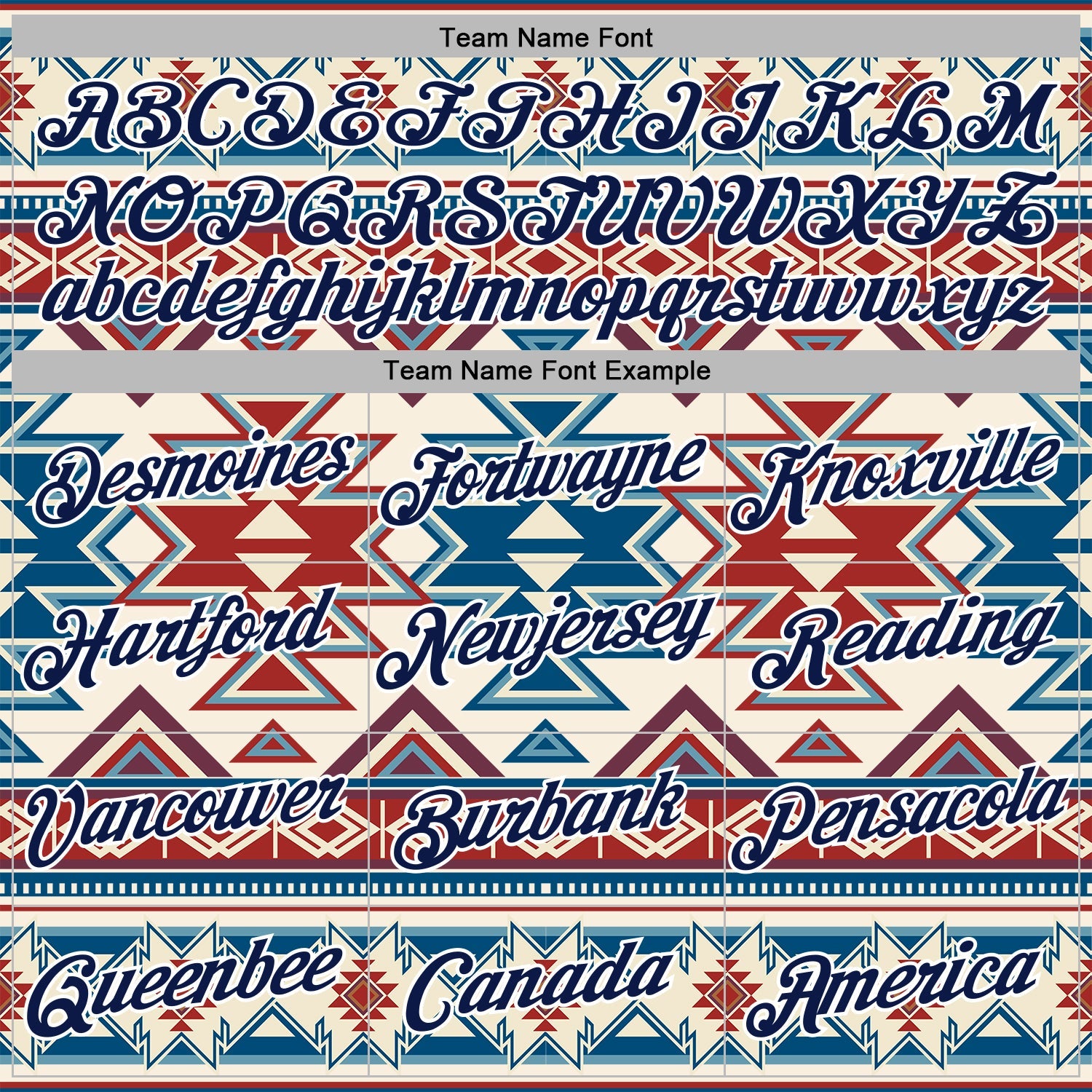 Custom Stitched Cream Navy Red Blue-White 3D Mexico Aztec Pattern Sports Pullover Sweatshirt Hoodie view 3