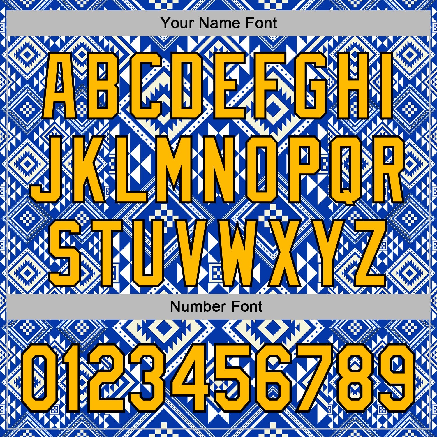 Custom Stitched White Gold Blue-Black 3D Mexico Aztec Pattern Sports Pullover Sweatshirt Hoodie view 4
