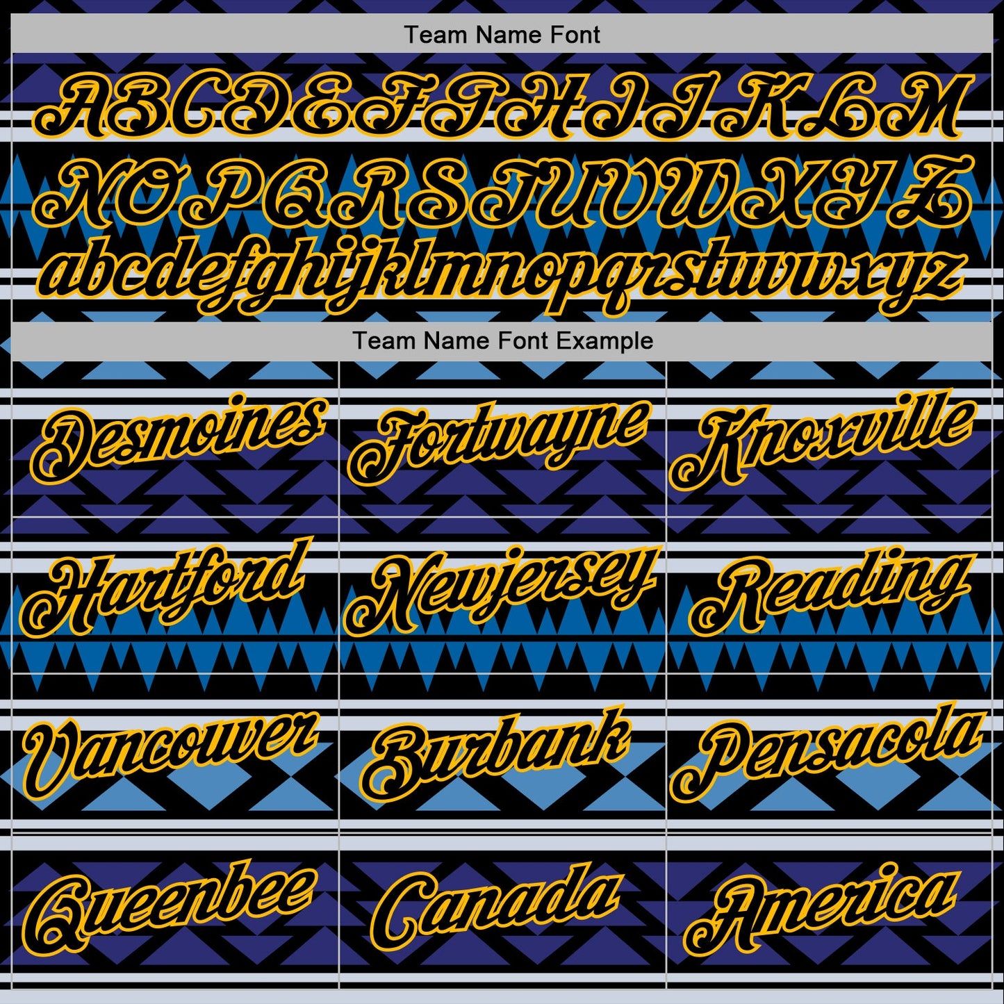 Custom Stitched Black Blue-Gold 3D Mexico Aztec Pattern Sports Pullover Sweatshirt Hoodie view 3