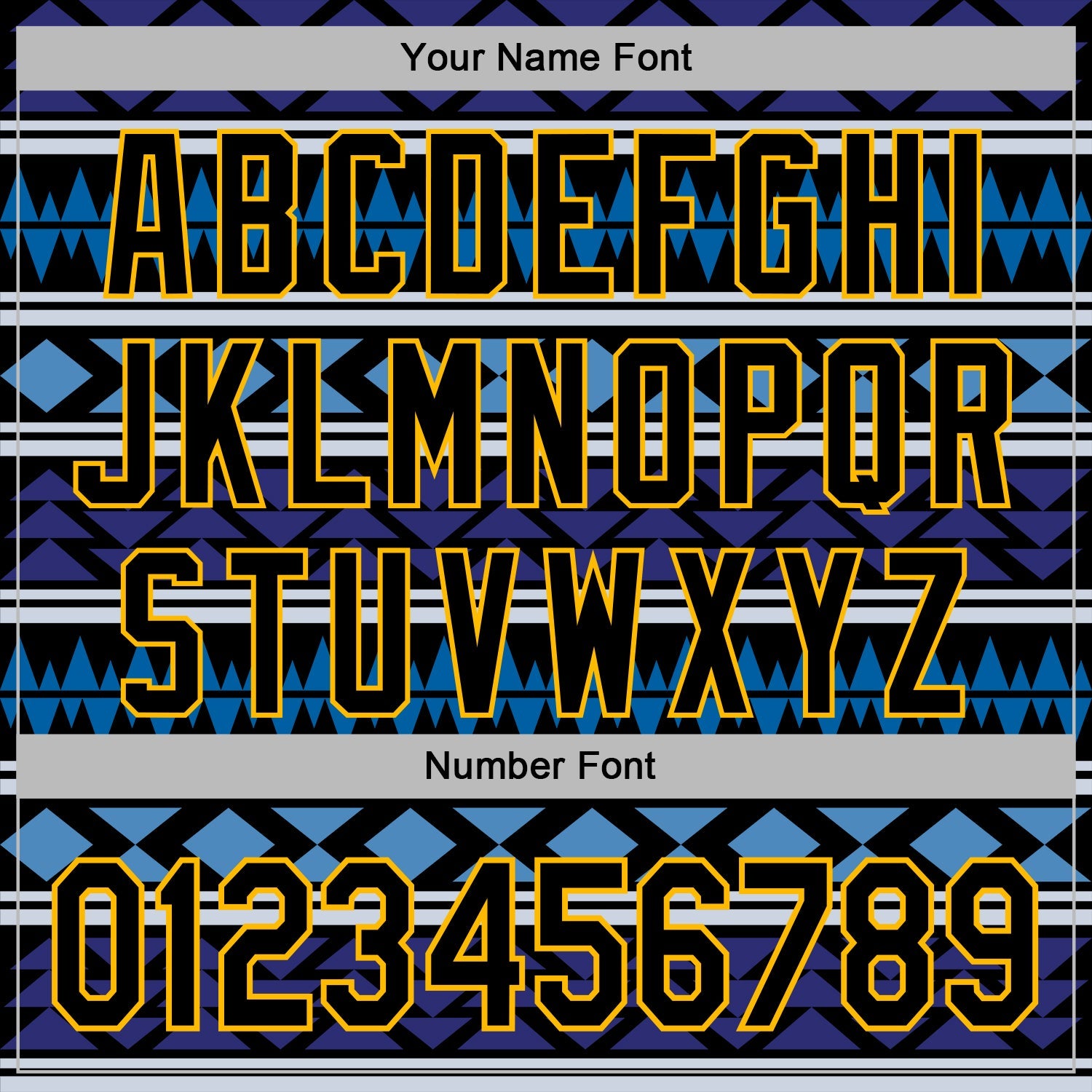 Custom Stitched Black Blue-Gold 3D Mexico Aztec Pattern Sports Pullover Sweatshirt Hoodie view 4