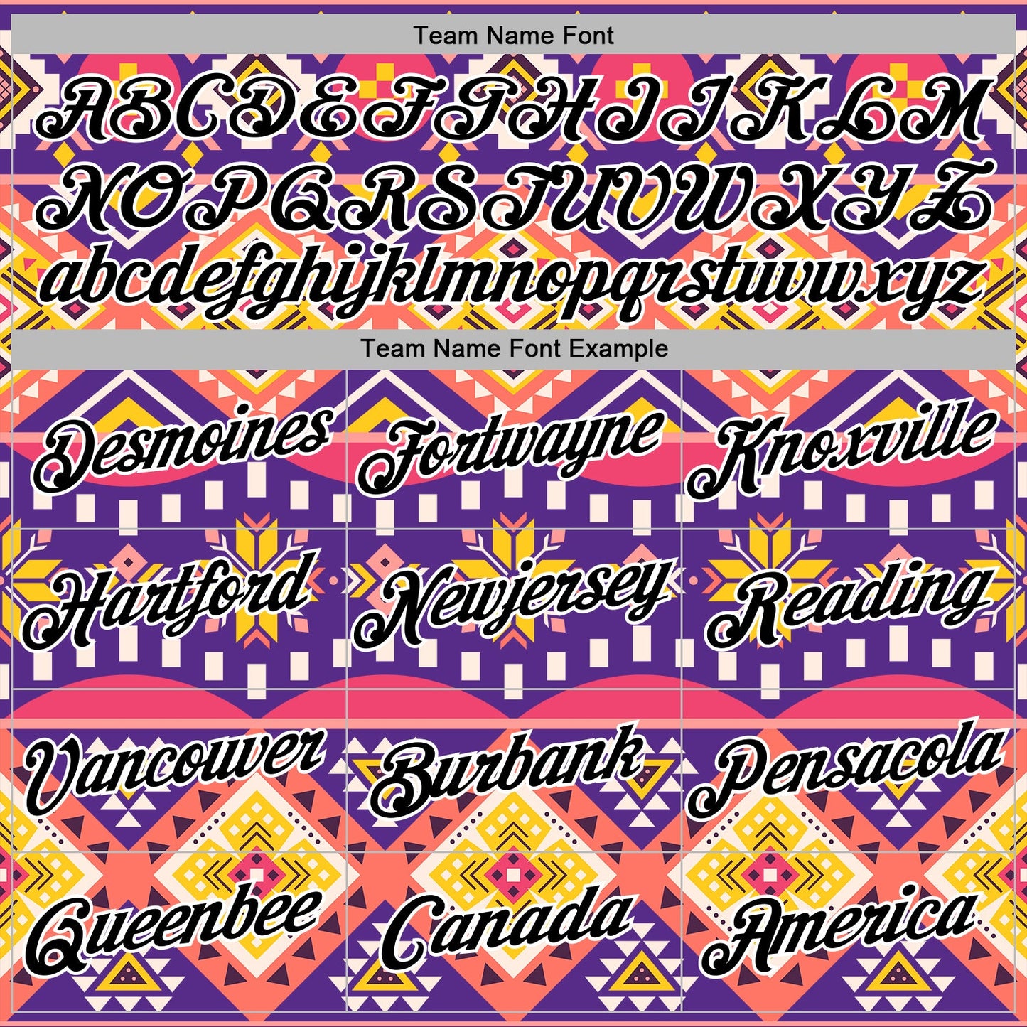 Custom Stitched Purple Black Pink Yellow-White 3D Mexico Aztec Pattern Sports Pullover Sweatshirt Hoodie view 3