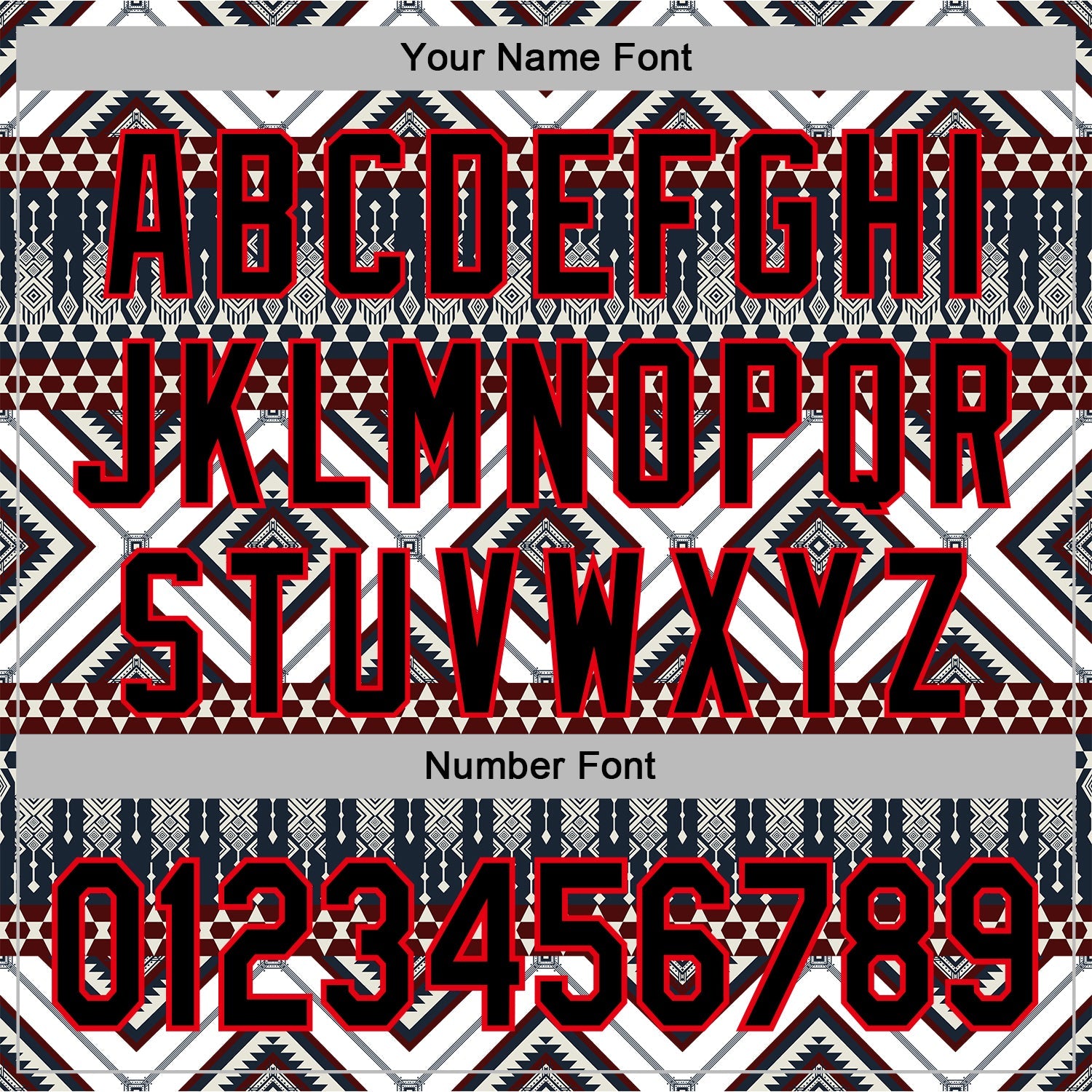 Custom Stitched White Black Gray Blue-Fire Red 3D Mexico Aztec Pattern Sports Pullover Sweatshirt Hoodie view 4