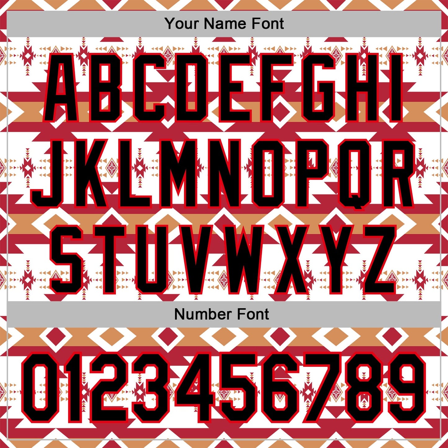 Custom Stitched White Black Orange-Fire Red 3D Mexico Aztec Pattern Sports Pullover Sweatshirt Hoodie view 4