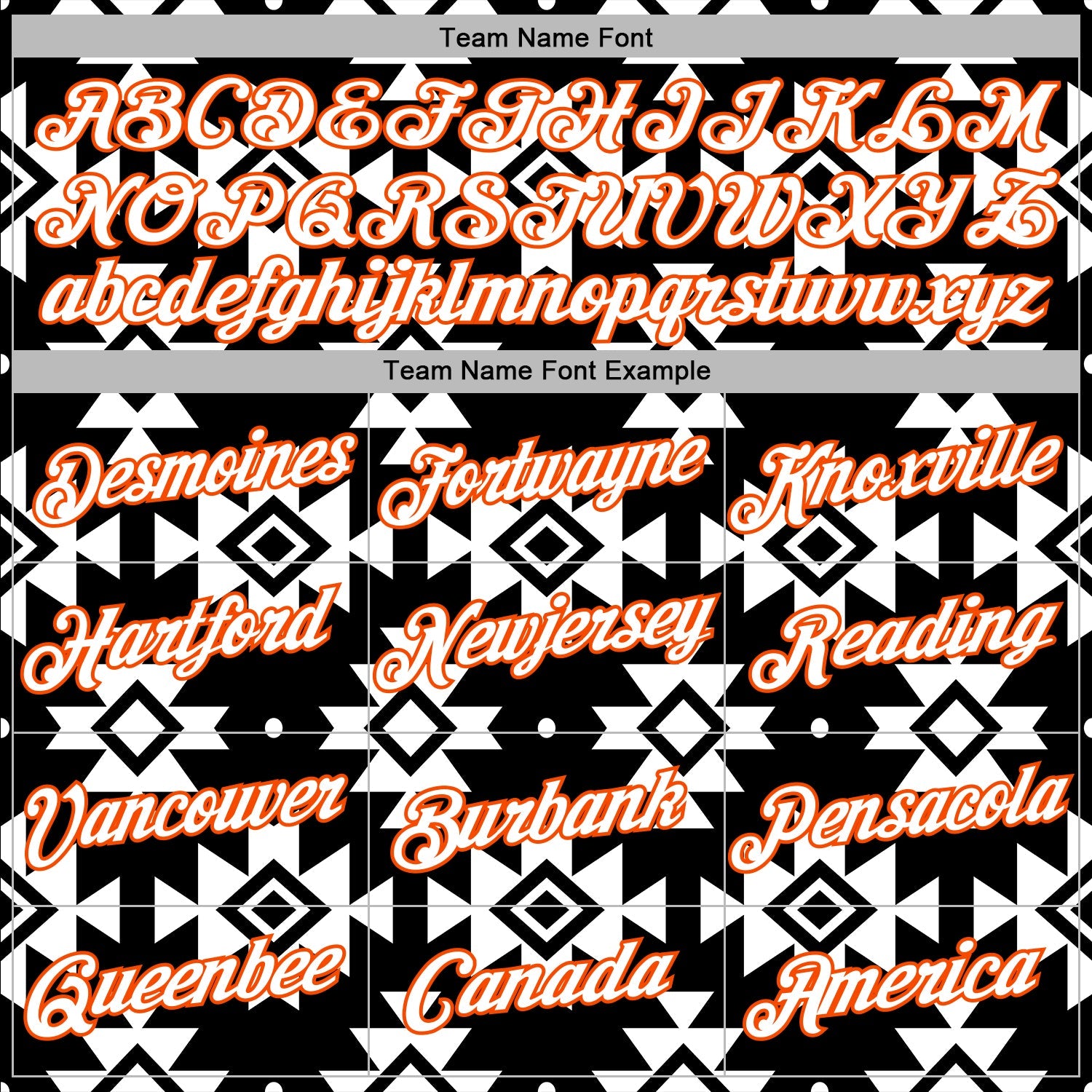 Custom Stitched Black White-Orange 3D Mexico Aztec Pattern Sports Pullover Sweatshirt Hoodie view 3