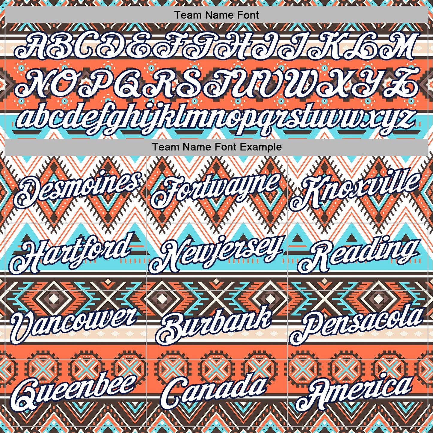 Custom Stitched White Gray Orange Blue-Navy 3D Mexico Aztec Pattern Sports Pullover Sweatshirt Hoodie view 3