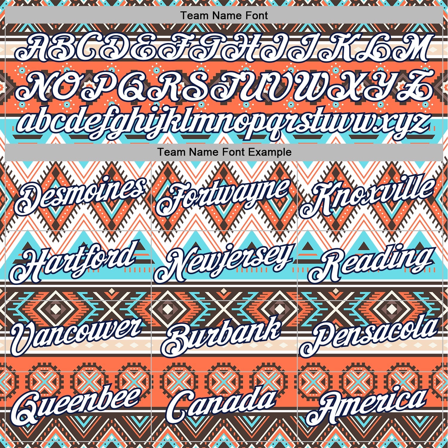 Custom Stitched White Gray Orange Blue-Navy 3D Mexico Aztec Pattern Sports Pullover Sweatshirt Hoodie view 3