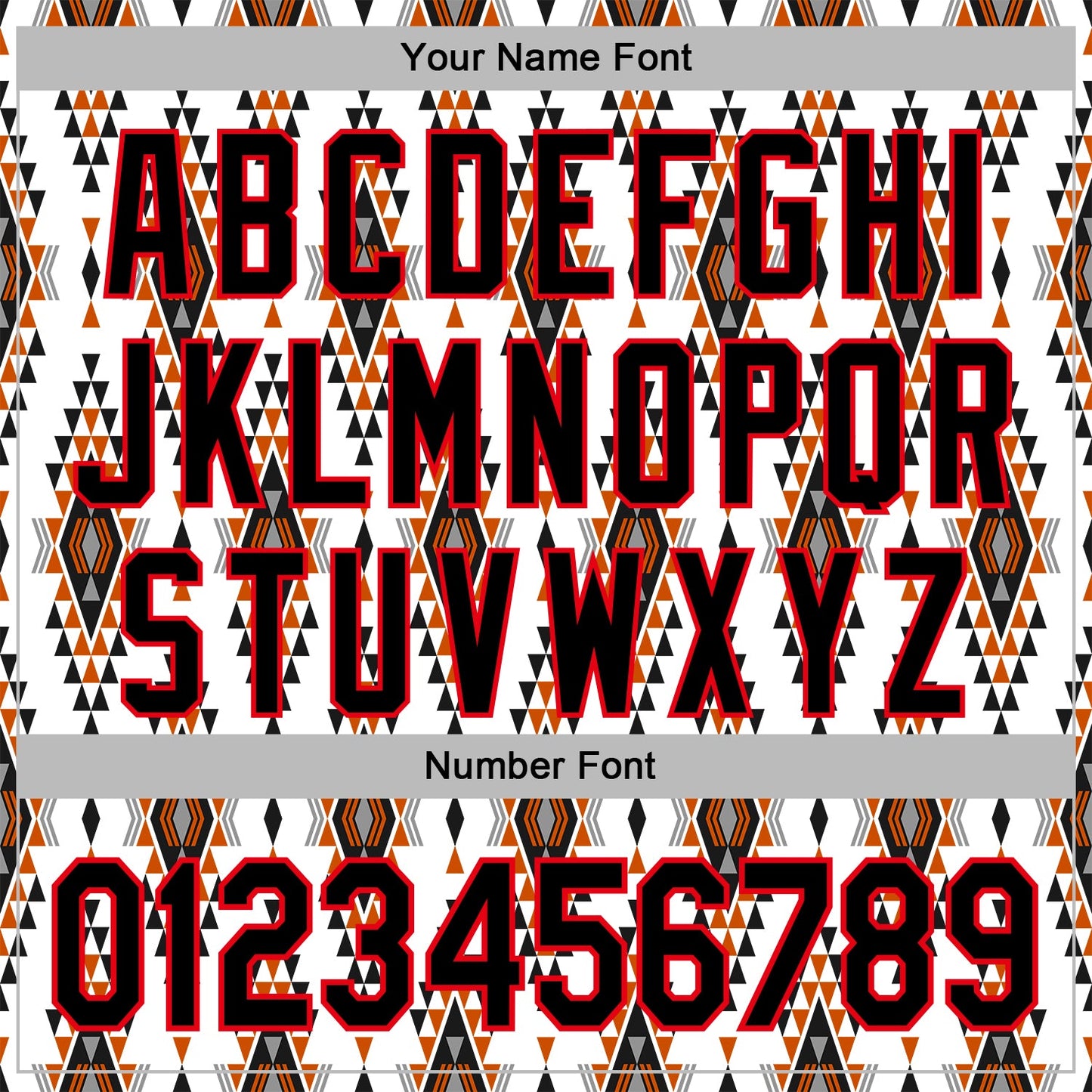 Custom Stitched White Black Orange Gray-Fire Red 3D Mexico Aztec Pattern Sports Pullover Sweatshirt Hoodie view 4