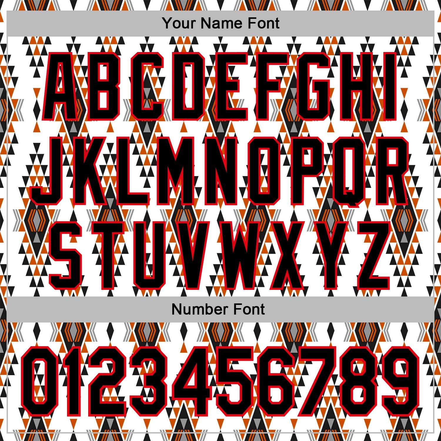 Custom Stitched White Black Orange Gray-Fire Red 3D Mexico Aztec Pattern Sports Pullover Sweatshirt Hoodie view 4