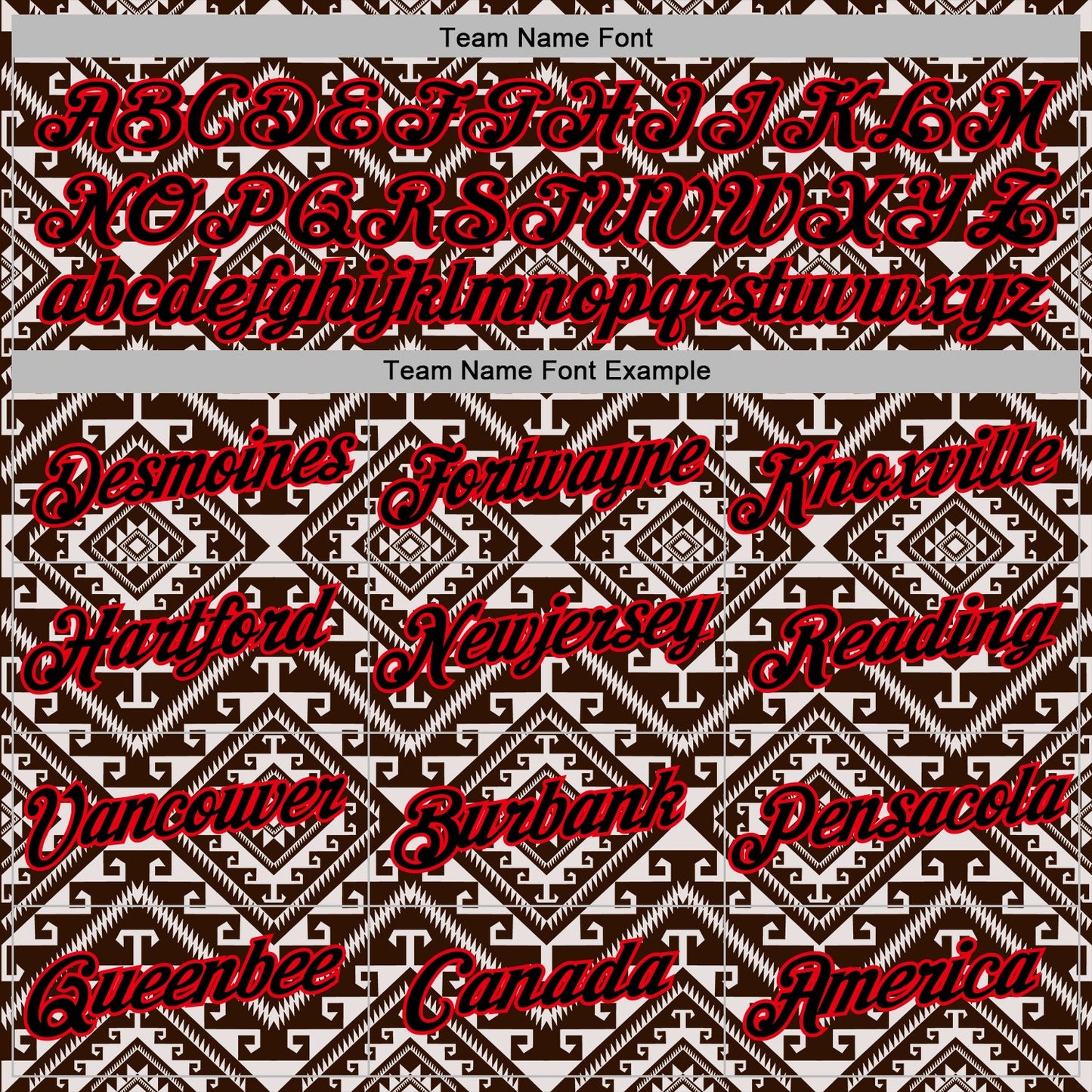 Custom Stitched Brown Black White-Fire Red 3D Mexico Aztec Pattern Sports Pullover Sweatshirt Hoodie view 3