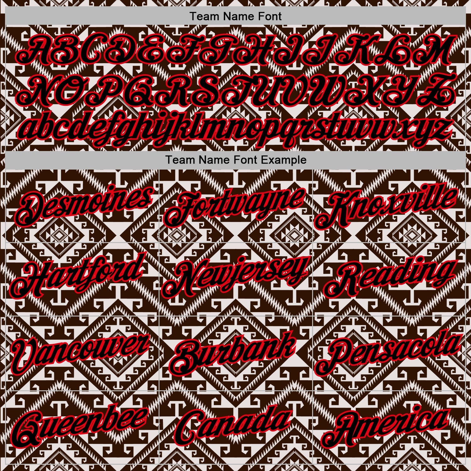 Custom Stitched Brown Black White-Fire Red 3D Mexico Aztec Pattern Sports Pullover Sweatshirt Hoodie view 3