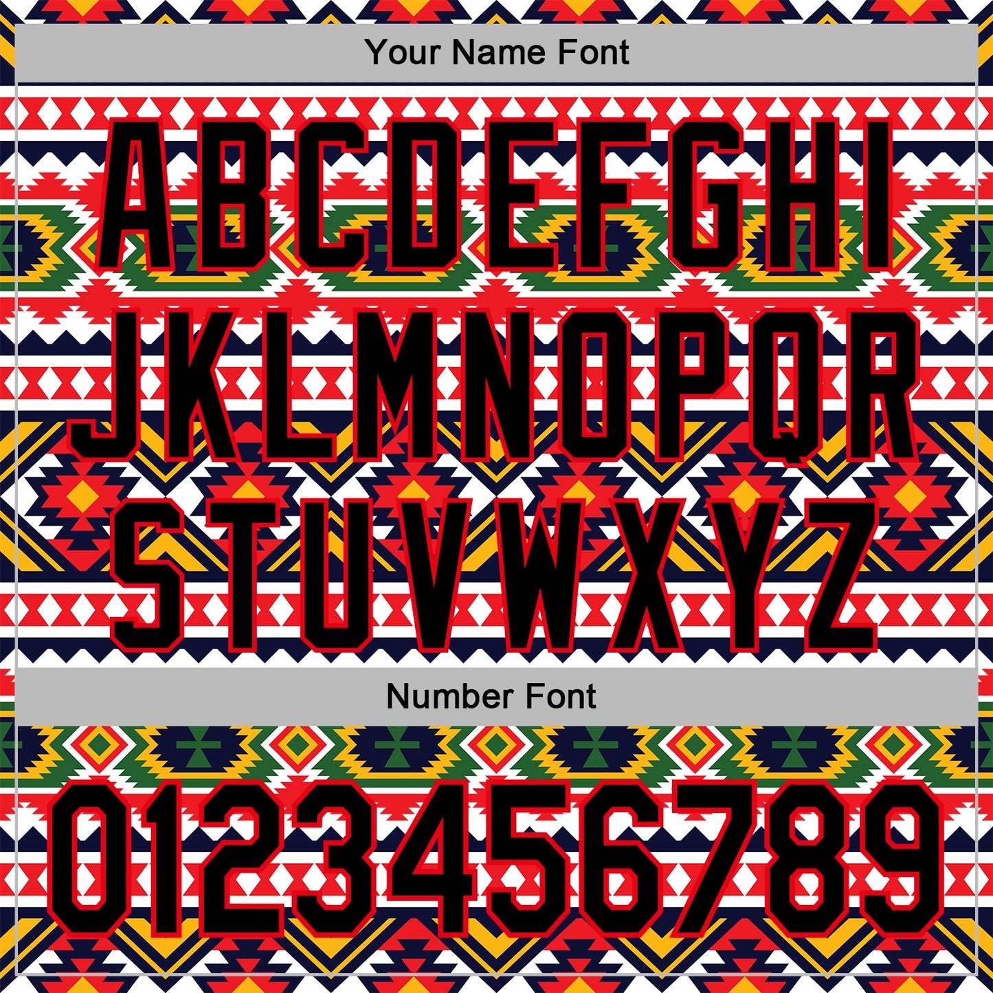 Custom Stitched White Black Yellow Green-Fire Red 3D Mexico Aztec Pattern Sports Pullover Sweatshirt Hoodie view 4