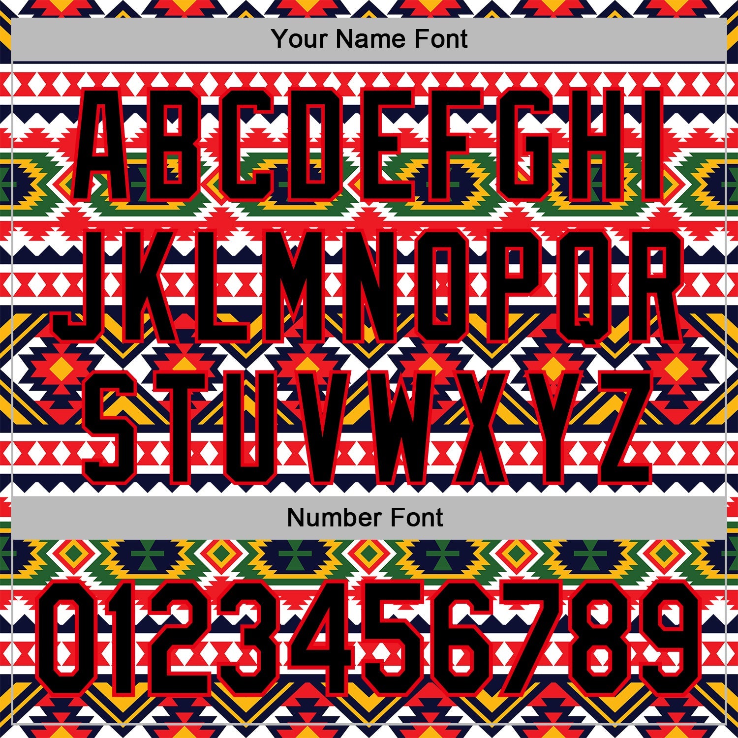Custom Stitched White Black Yellow Green-Fire Red 3D Mexico Aztec Pattern Sports Pullover Sweatshirt Hoodie view 4