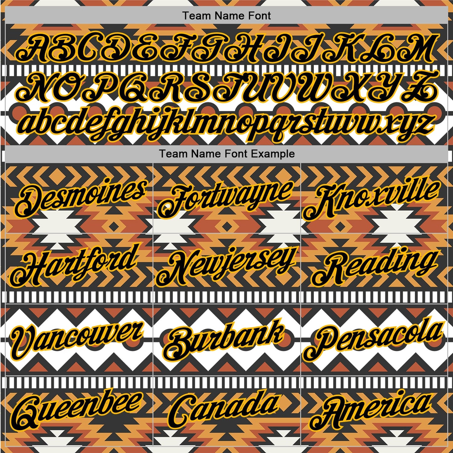 Custom Stitched White Black Orange-Gold 3D Mexico Aztec Pattern Sports Pullover Sweatshirt Hoodie view 3