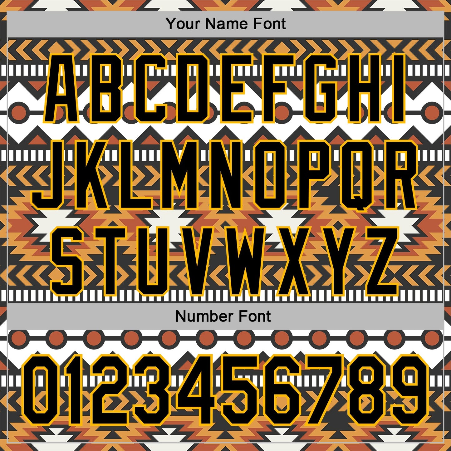 Custom Stitched White Black Orange-Gold 3D Mexico Aztec Pattern Sports Pullover Sweatshirt Hoodie view 4