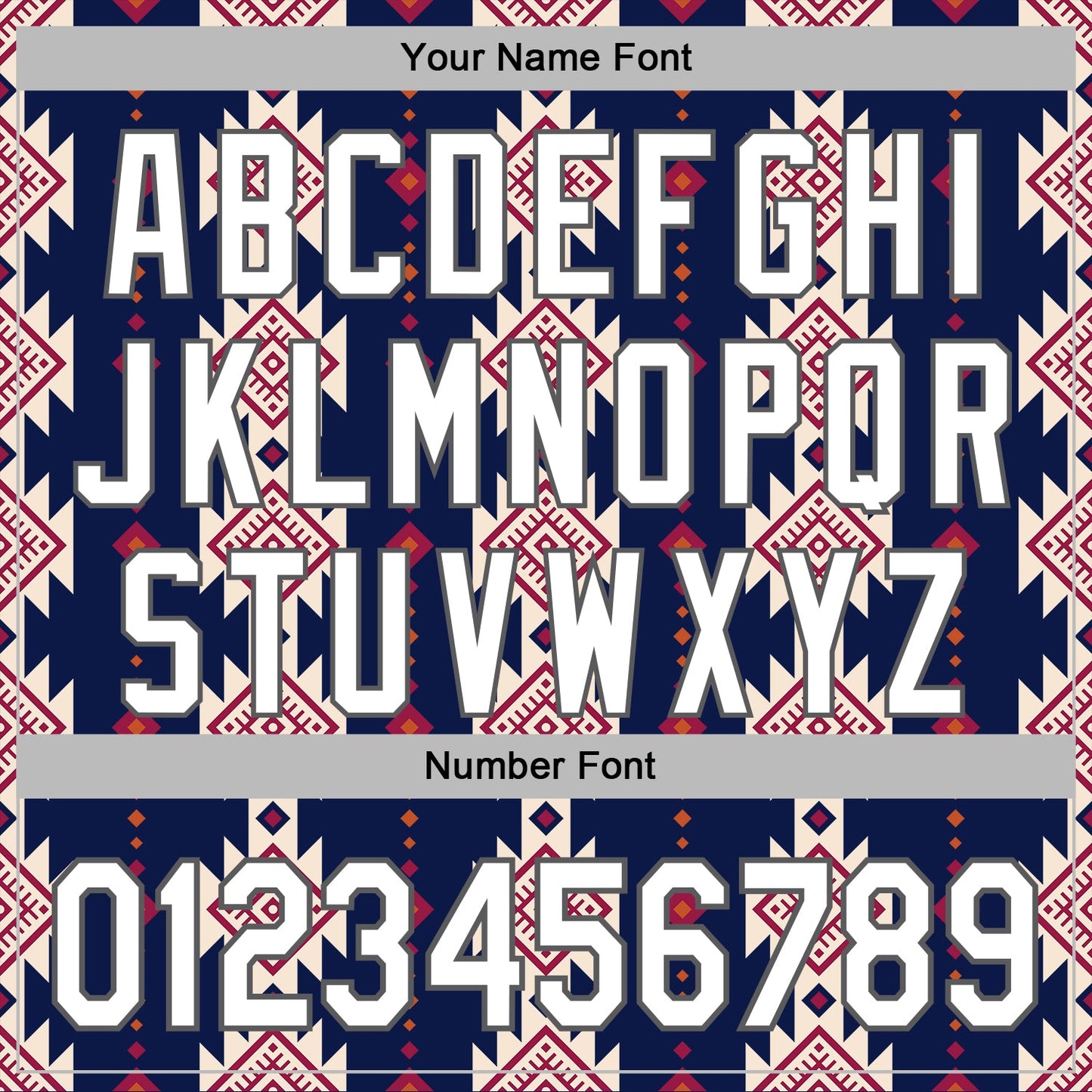 Custom Stitched Navy White Cream Red-Steel Gray 3D Mexico Aztec Pattern Sports Pullover Sweatshirt Hoodie view 4