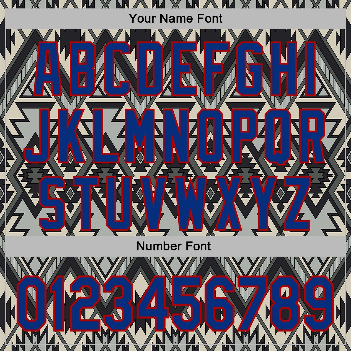 Custom Stitched Black Royal Gray-Red 3D Mexico Aztec Pattern Sports Pullover Sweatshirt Hoodie view 4