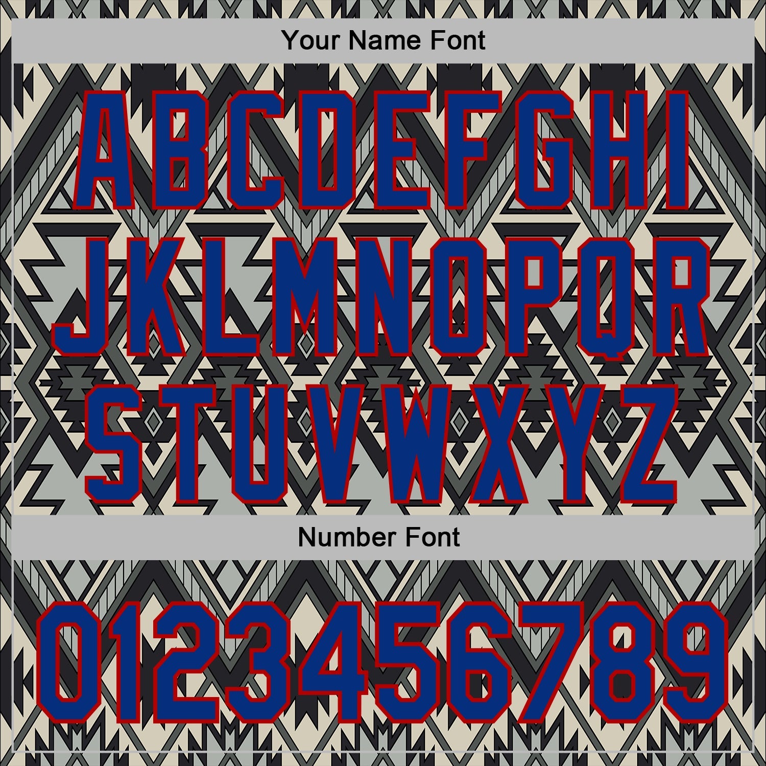 Custom Stitched Black Royal Gray-Red 3D Mexico Aztec Pattern Sports Pullover Sweatshirt Hoodie view 4
