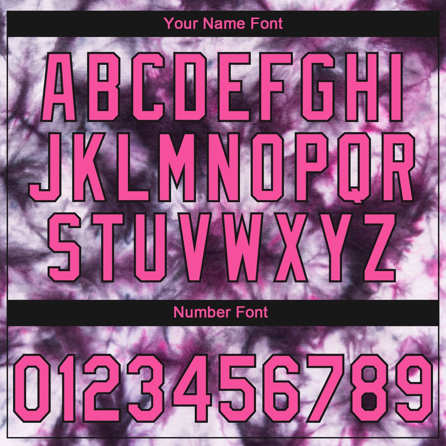 Custom Stitched Tie Dye Pink-Black 3D Sports Pullover Sweatshirt Hoodie view 4