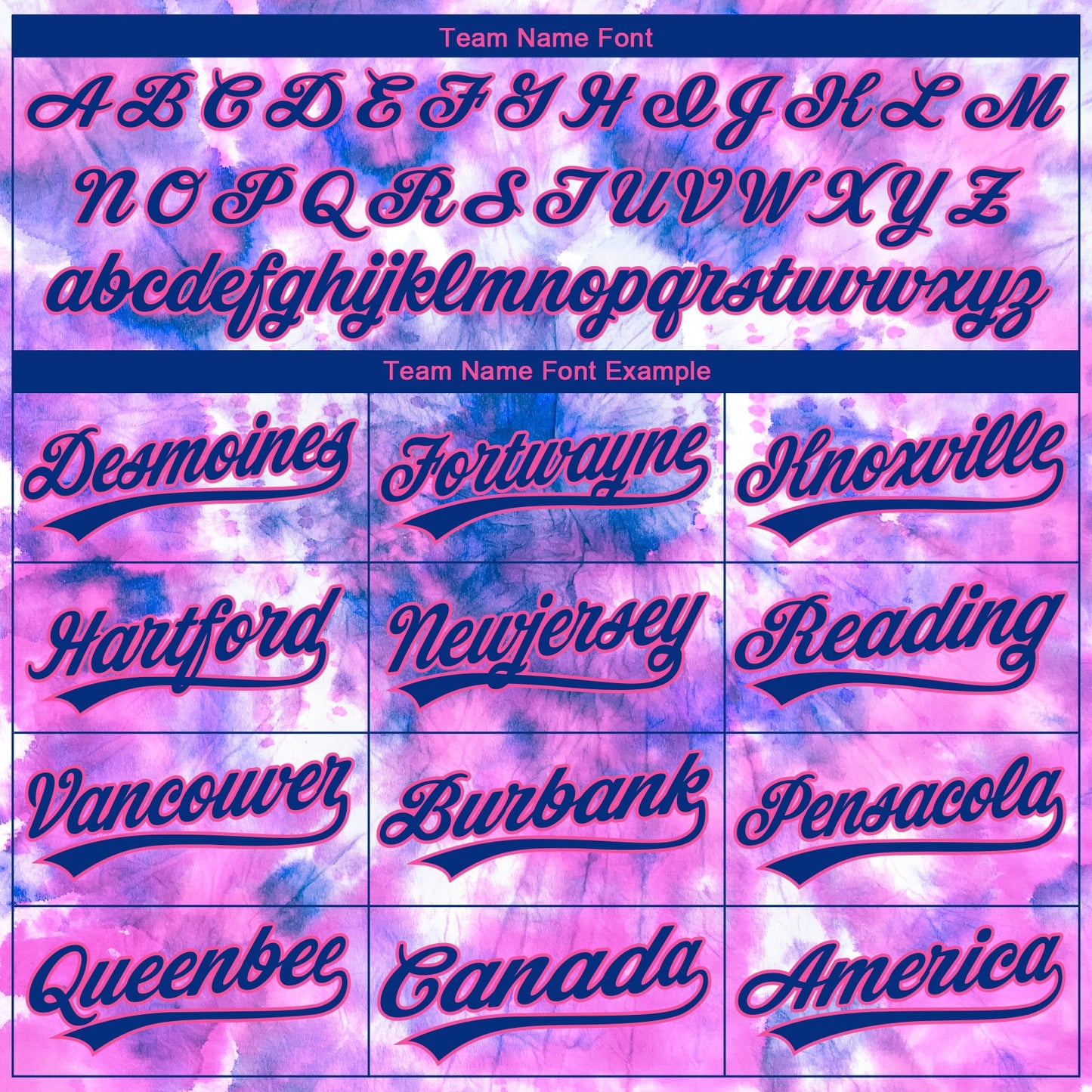 Custom Stitched Tie Dye Royal-Pink 3D Sports Pullover Sweatshirt Hoodie view 3