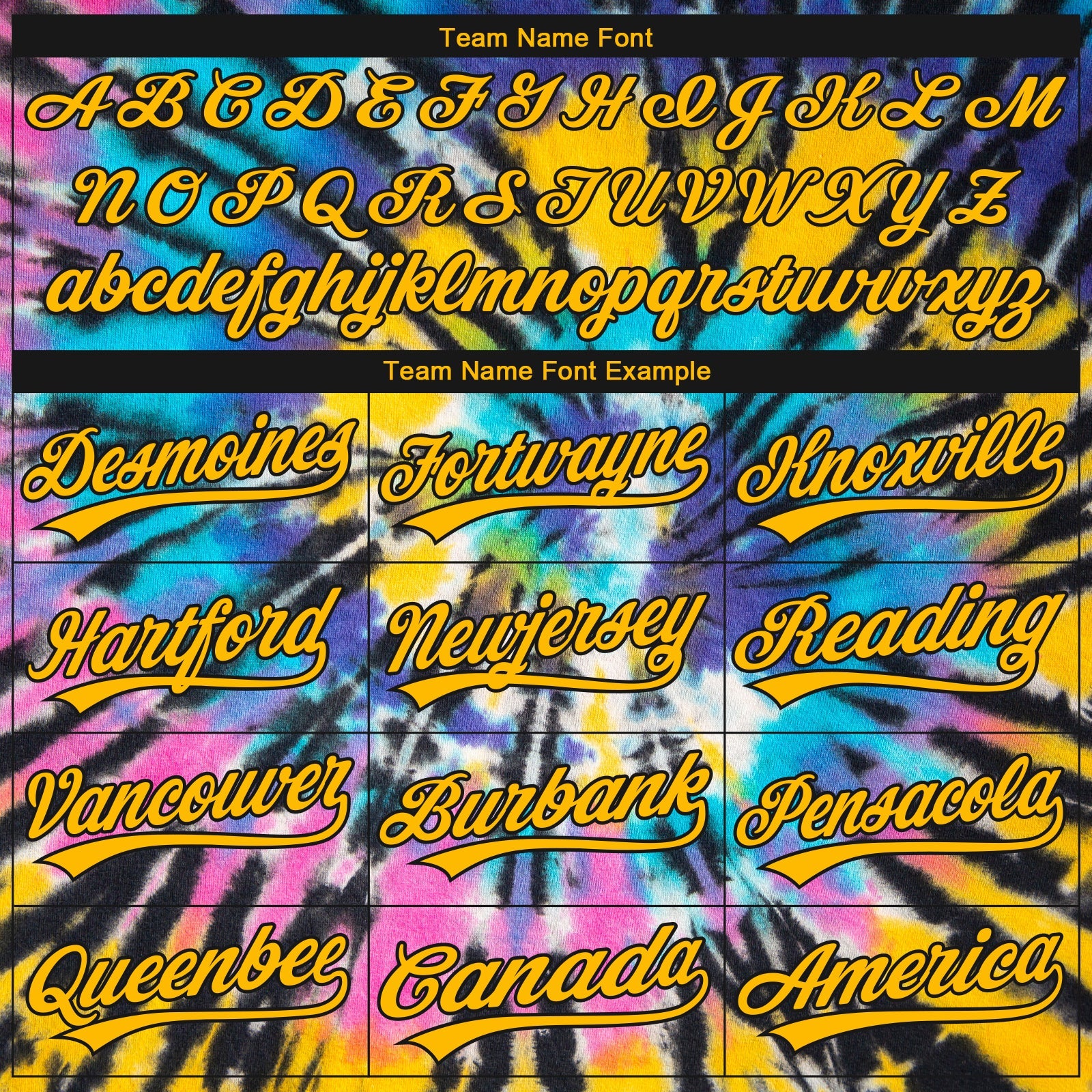 Custom Stitched Tie Dye Gold-Black 3D Sports Pullover Sweatshirt Hoodie view 3