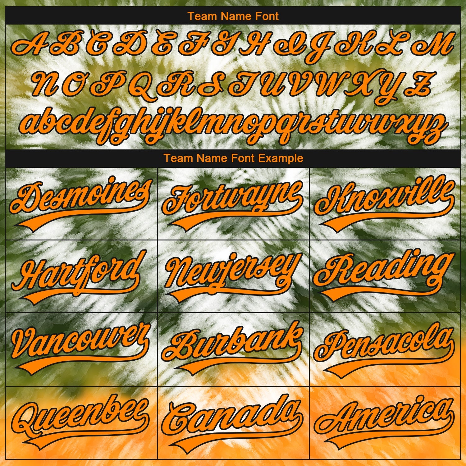 Custom Stitched Tie Dye Bay Orange-Black 3D Sports Pullover Sweatshirt Hoodie view 3