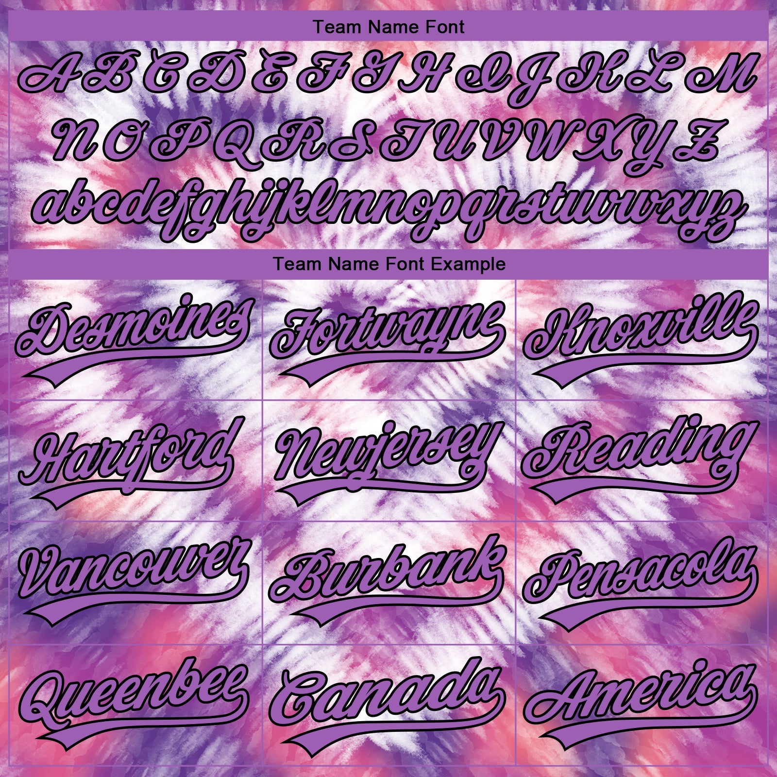 Custom Stitched Tie Dye Medium Purple-Black 3D Sports Pullover Sweatshirt Hoodie view 3