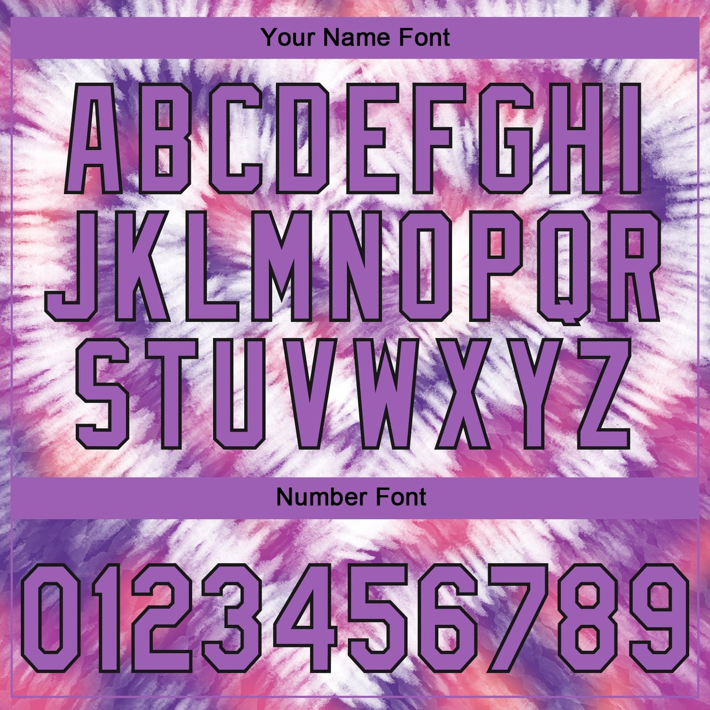 Custom Stitched Tie Dye Medium Purple-Black 3D Sports Pullover Sweatshirt Hoodie view 4