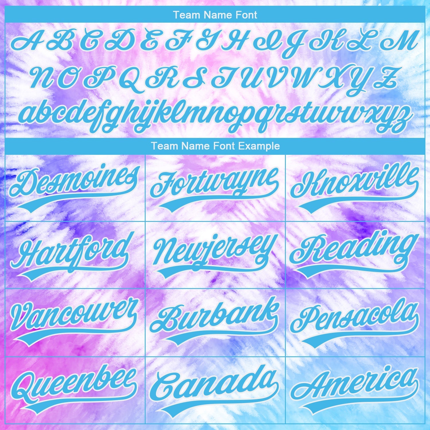 Custom Stitched Tie Dye Sky Blue-White 3D Sports Pullover Sweatshirt Hoodie view 3