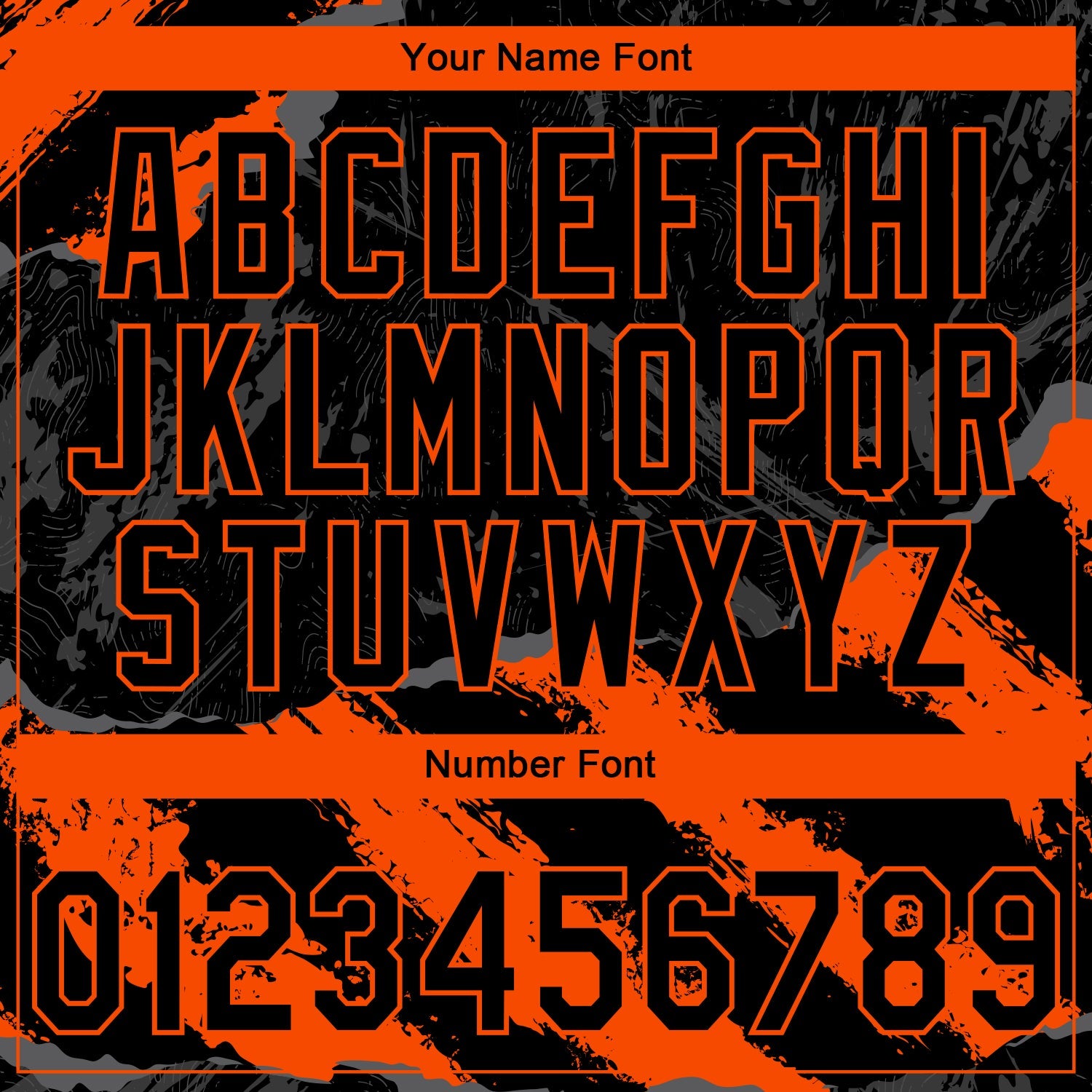 Custom Stitched Black Orange-Steel Gray 3D Pattern Design Splash Sports Pullover Sweatshirt Hoodie view 4