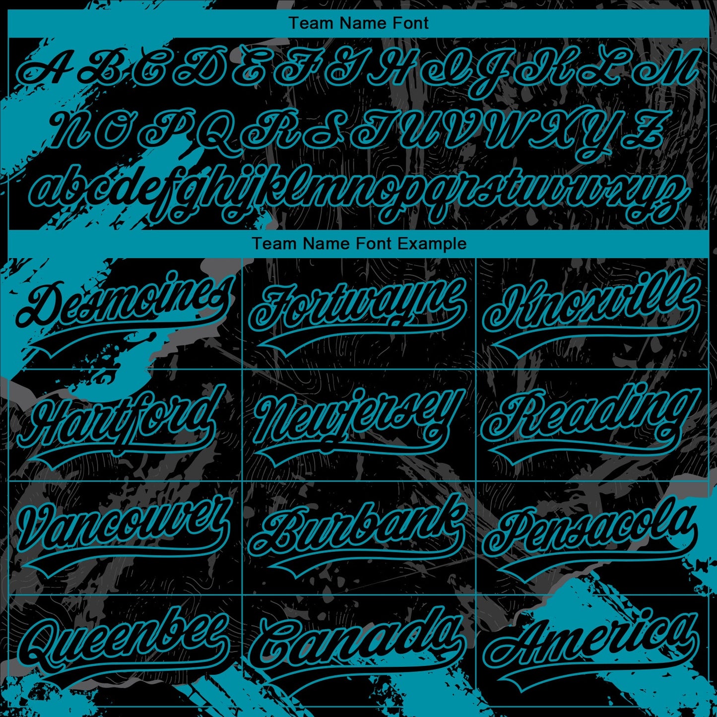 Custom Stitched Black Teal-Steel Gray 3D Pattern Design Splash Sports Pullover Sweatshirt Hoodie view 3