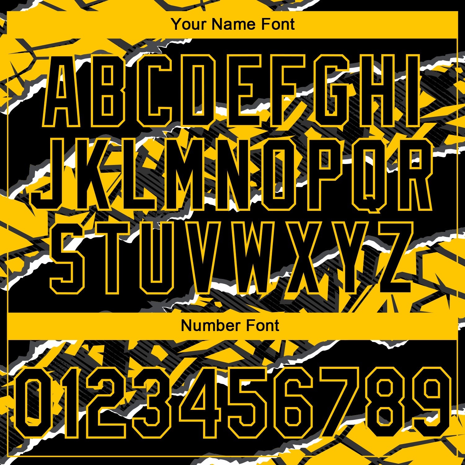 Custom Stitched Black Yellow-White 3D Pattern Design Torn Paper Style Sports Pullover Sweatshirt Hoodie view 4