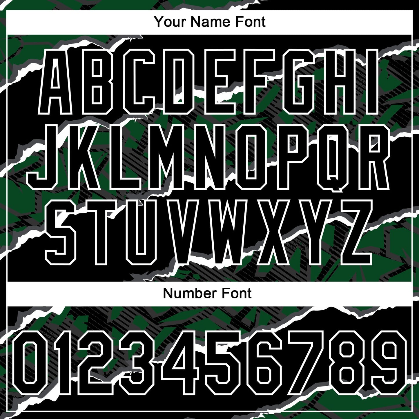 Custom Stitched Black Green-White 3D Pattern Design Torn Paper Style Sports Pullover Sweatshirt Hoodie view 4