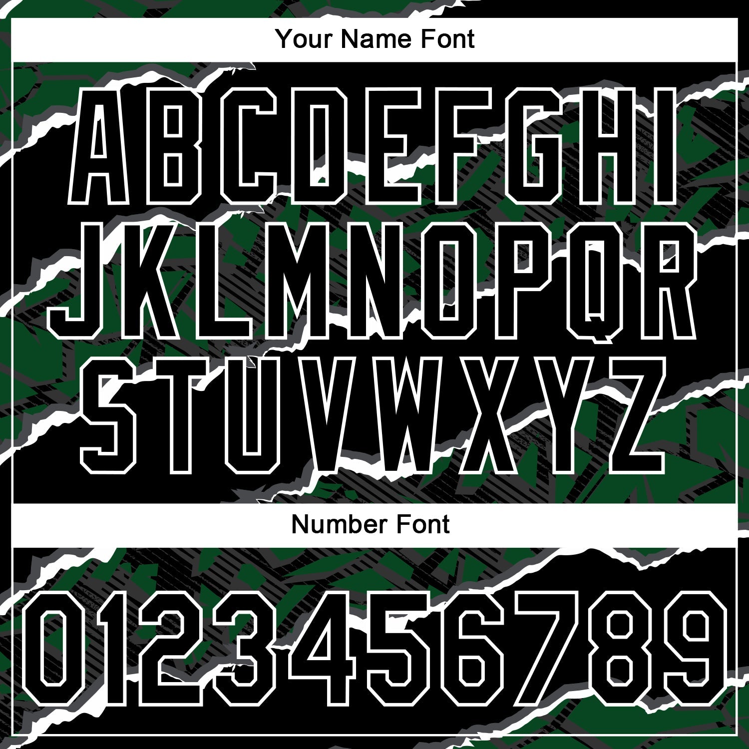 Custom Stitched Black Green-White 3D Pattern Design Torn Paper Style Sports Pullover Sweatshirt Hoodie view 4
